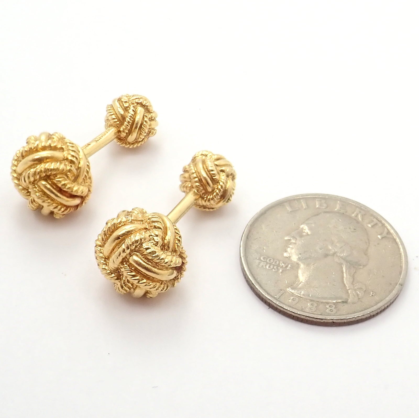 Tiffany & Co. Jewelry & Watches:Men's Jewelry:Cufflinks Rare! Vintage Tiffany & Co. 18k Yellow Gold Schlumberger Rope Knot Cufflinks