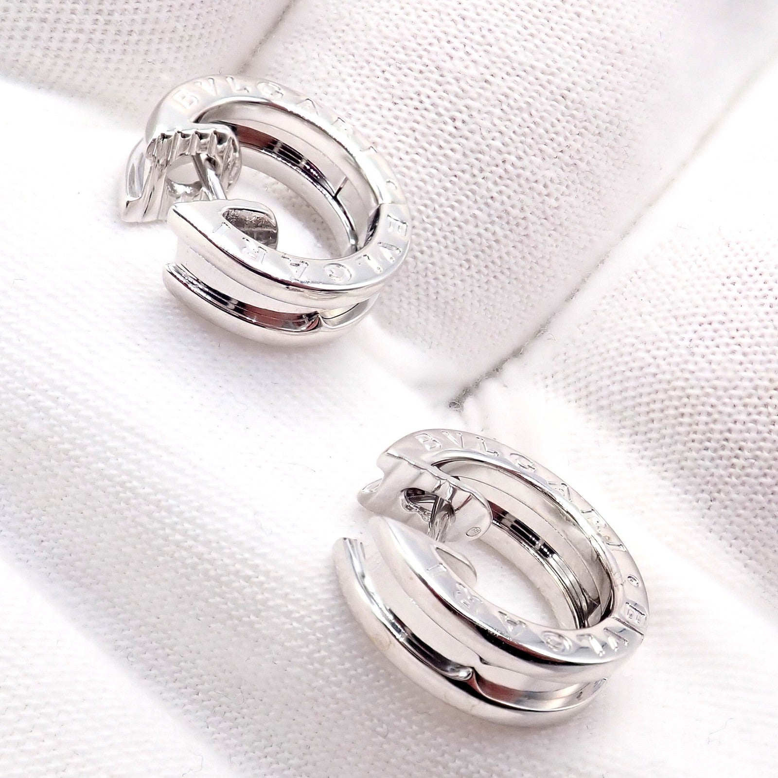 Bulgari Jewelry & Watches:Fine Jewelry:Earrings Authentic! Vintage BULGARI BULGARI B.Zero1 18k White Gold Earrings