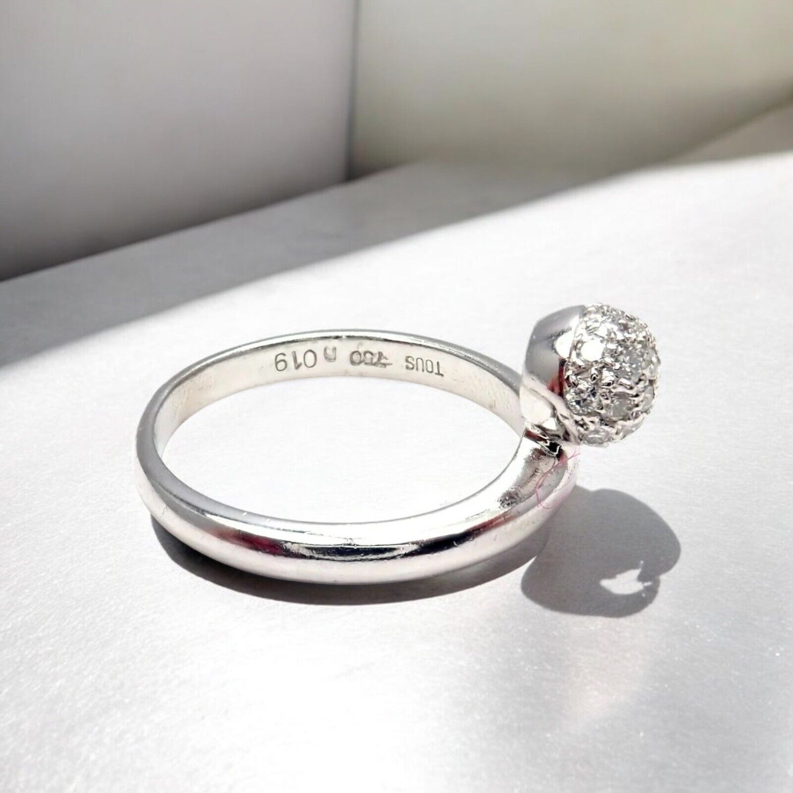 Tous Jewelry & Watches:Fine Jewelry:Rings Tous 18k White Gold Diamond Ring 5.25