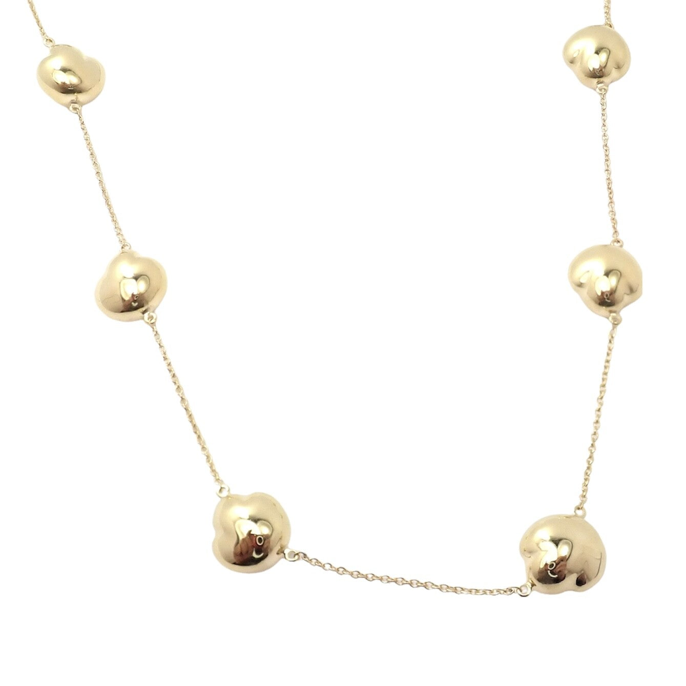Tiffany & Co. Jewelry & Watches:Fine Jewelry:Necklaces & Pendants Authentic! Tiffany & Co Peretti 18k Yellow Gold Vintage Bean Necklace 14.5"