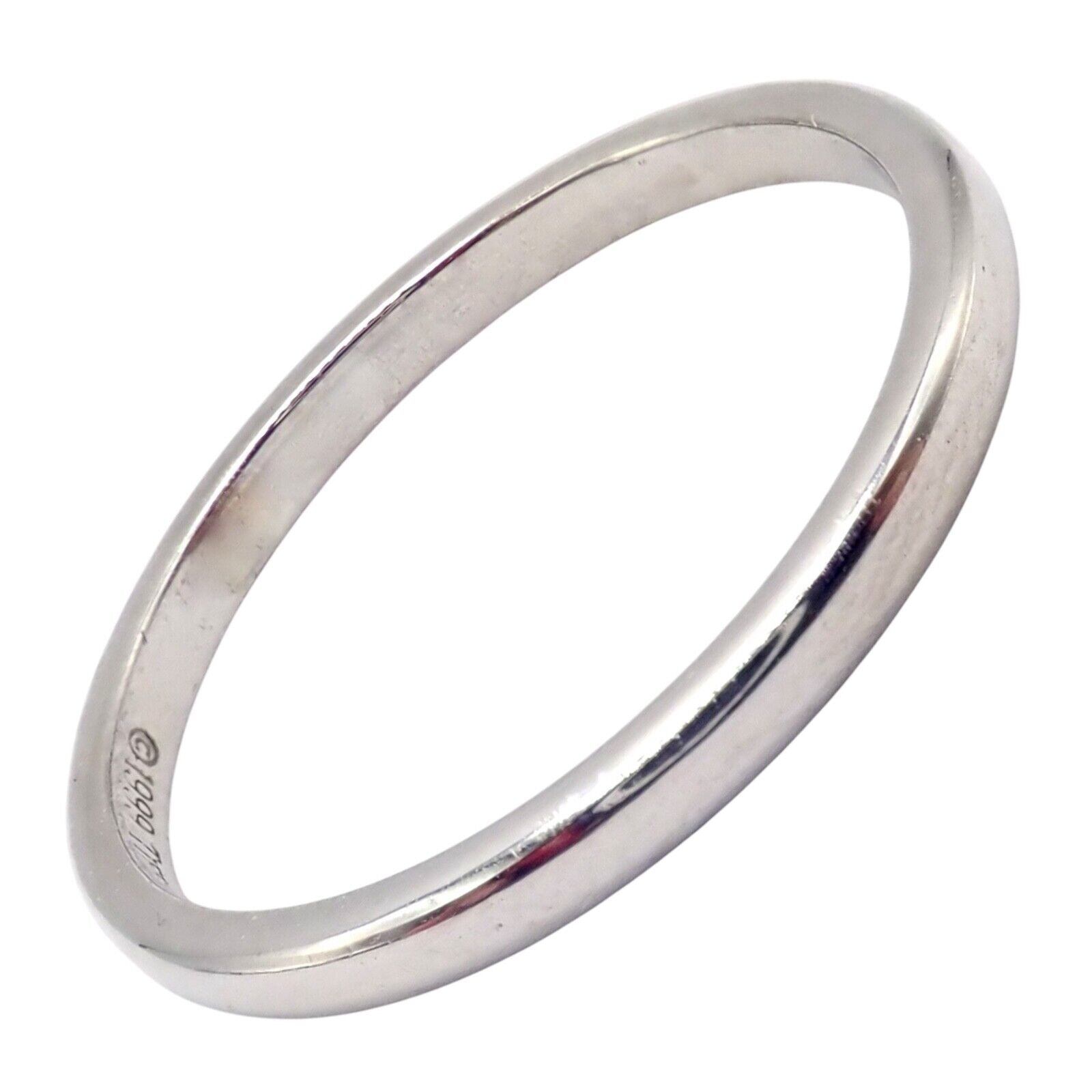 Tiffany & Co Platinum Stacking 2mm Band Ring sz 5.5 1999 | Fortrove