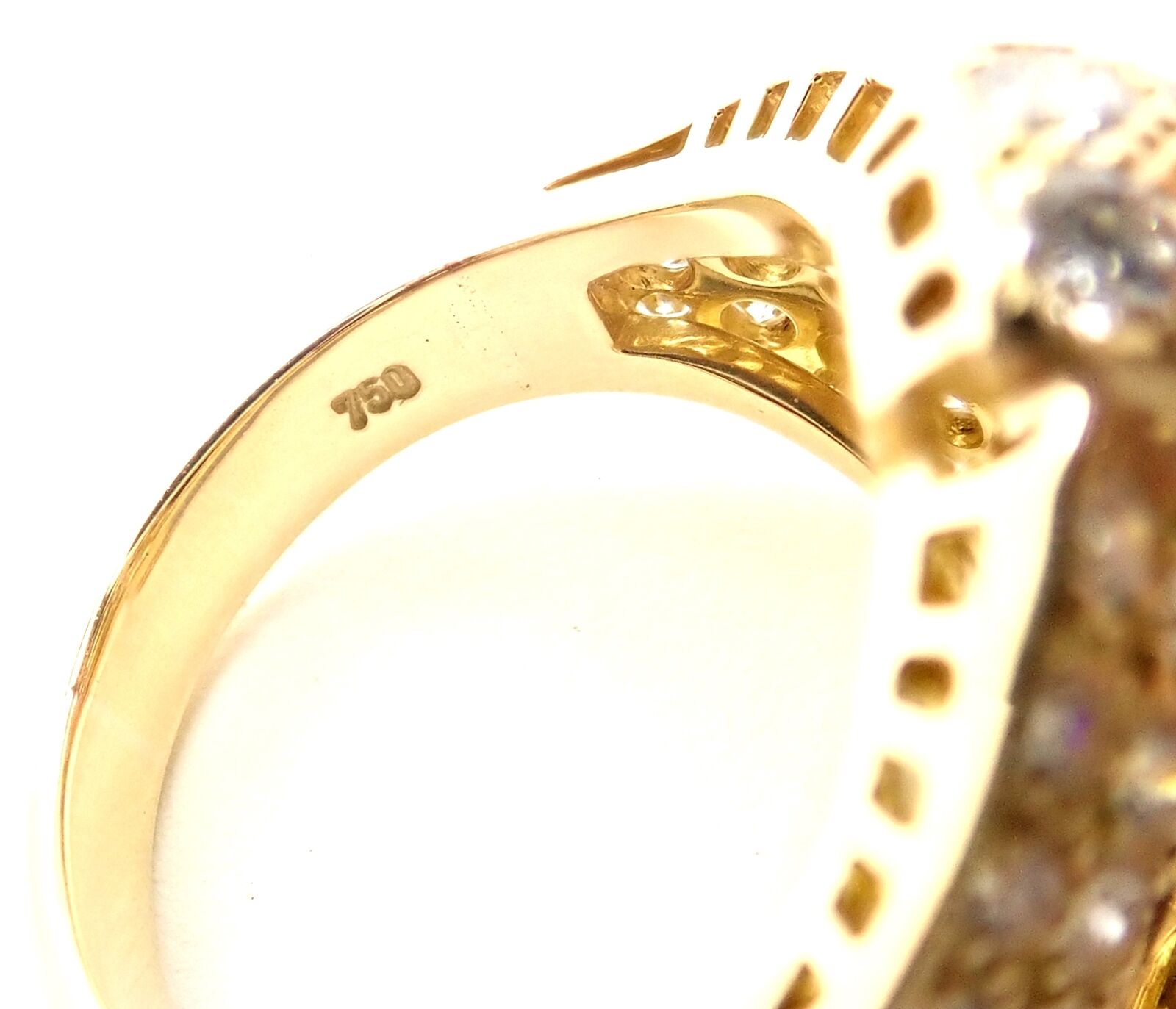 Rare! Authentic Piaget 18k Yellow Gold 3ct Diamond Cocktail Ring | Fortrove