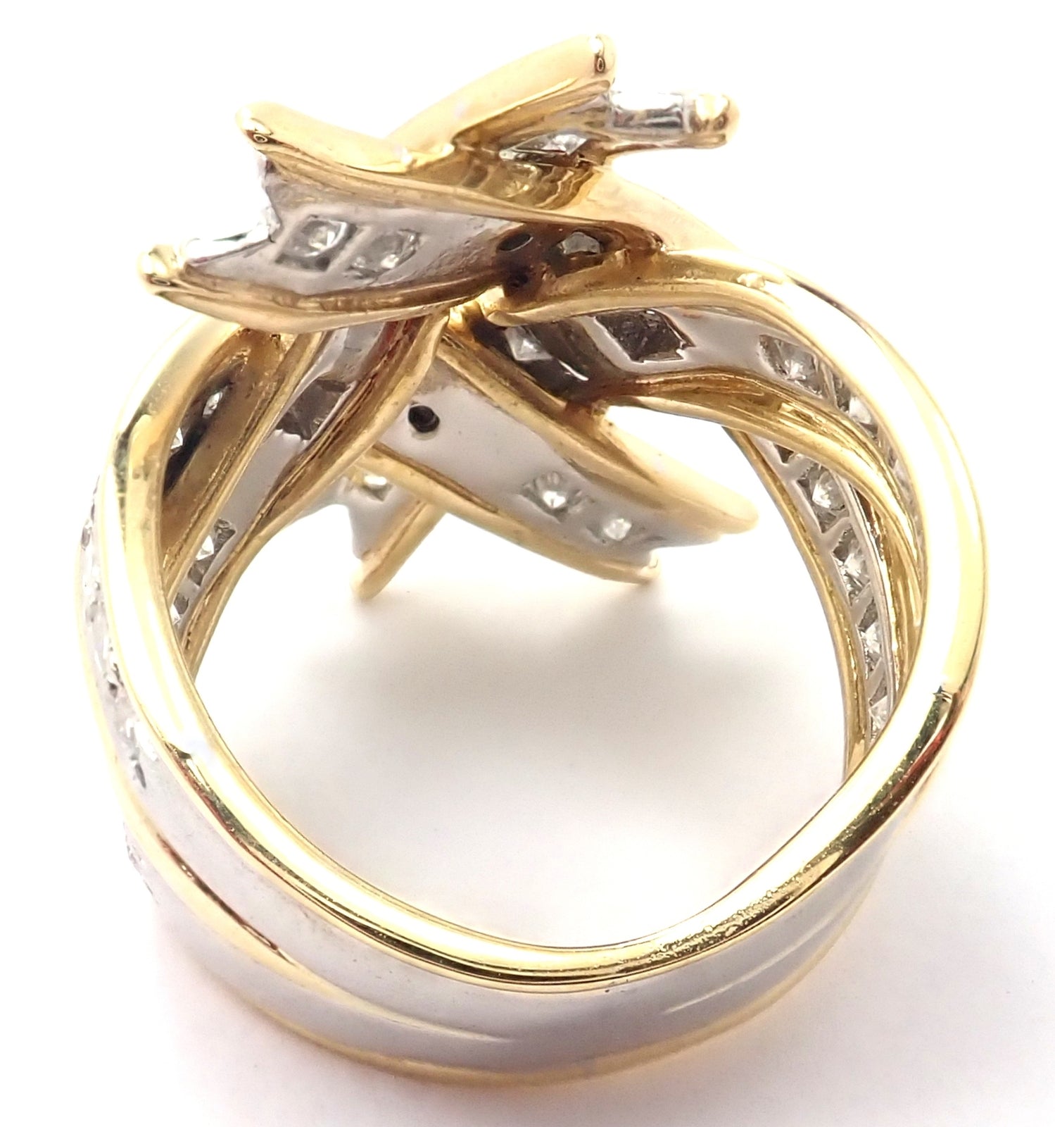 Tiffany & Co. Jewelry & Watches:Fine Jewelry:Rings Rare! Authentic Tiffany & Co Platinum Diamond Ribbon Box Ring