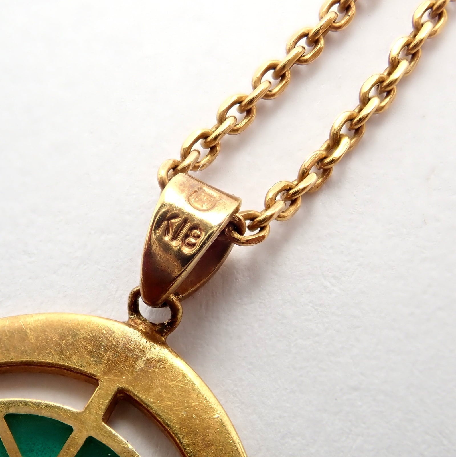 Mikimoto Jewelry & Watches:Fine Jewelry:Necklaces & Pendants Authentic! Mikimoto 18k Yellow Gold Stained Glass Window Pendant Necklace