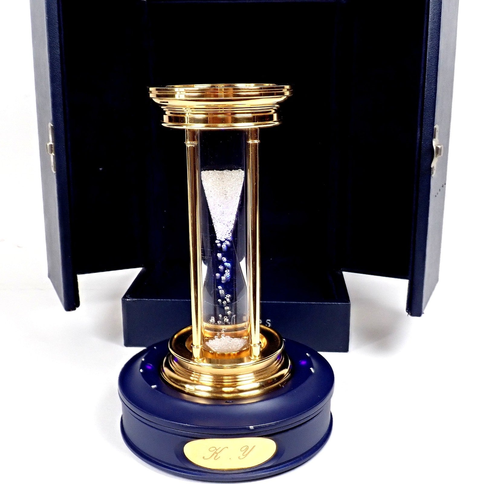 Authentic! De Beers Limited Edition Millennium 2000 Diamond Brass Hourglass | Fortrove