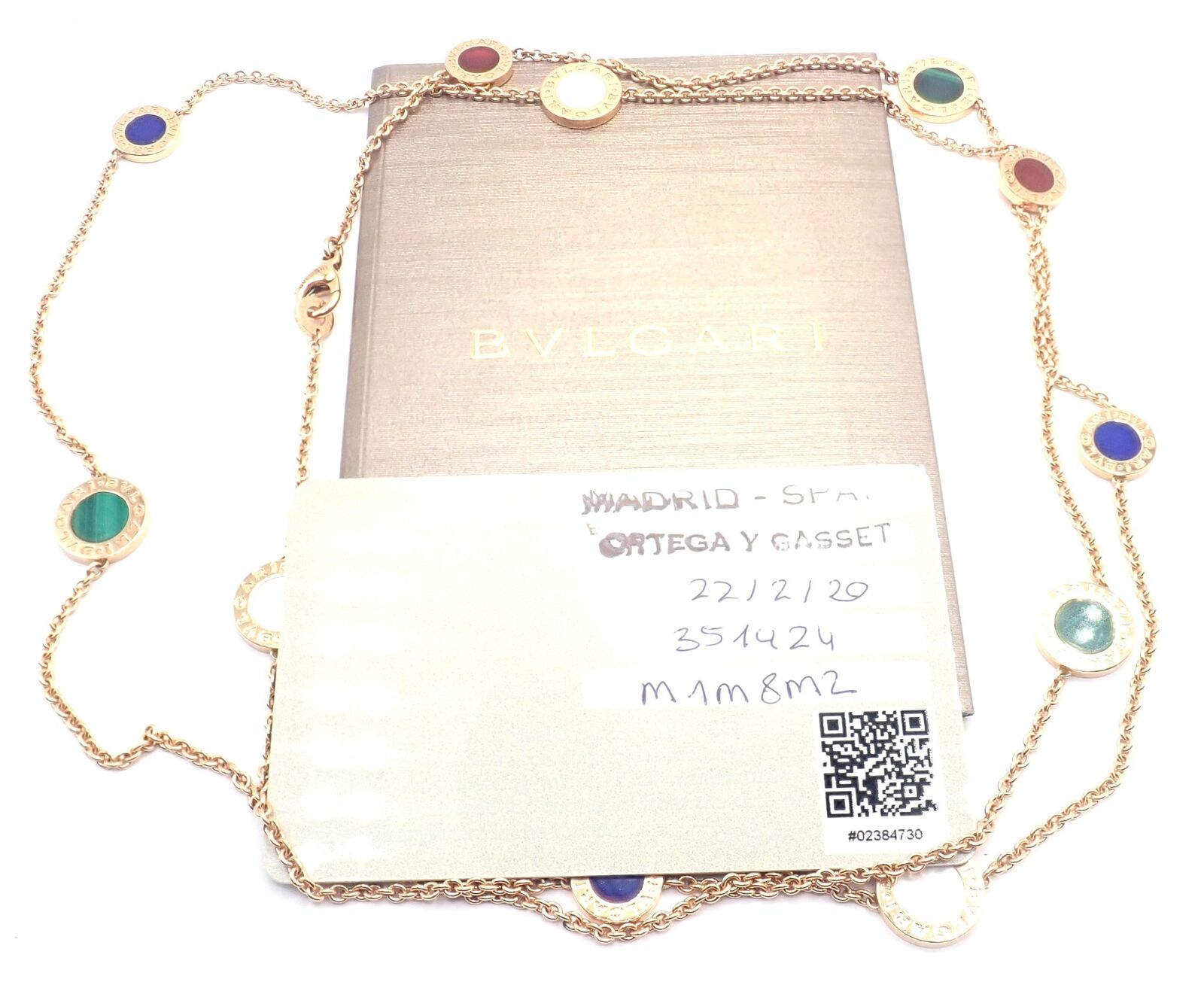 Bvlgari Jewelry & Watches:Fine Jewelry:Necklaces & Pendants Authentic! Bvlgari Bulgari 18k Yellow Gold Multi Gemstone Long Necklace Paper