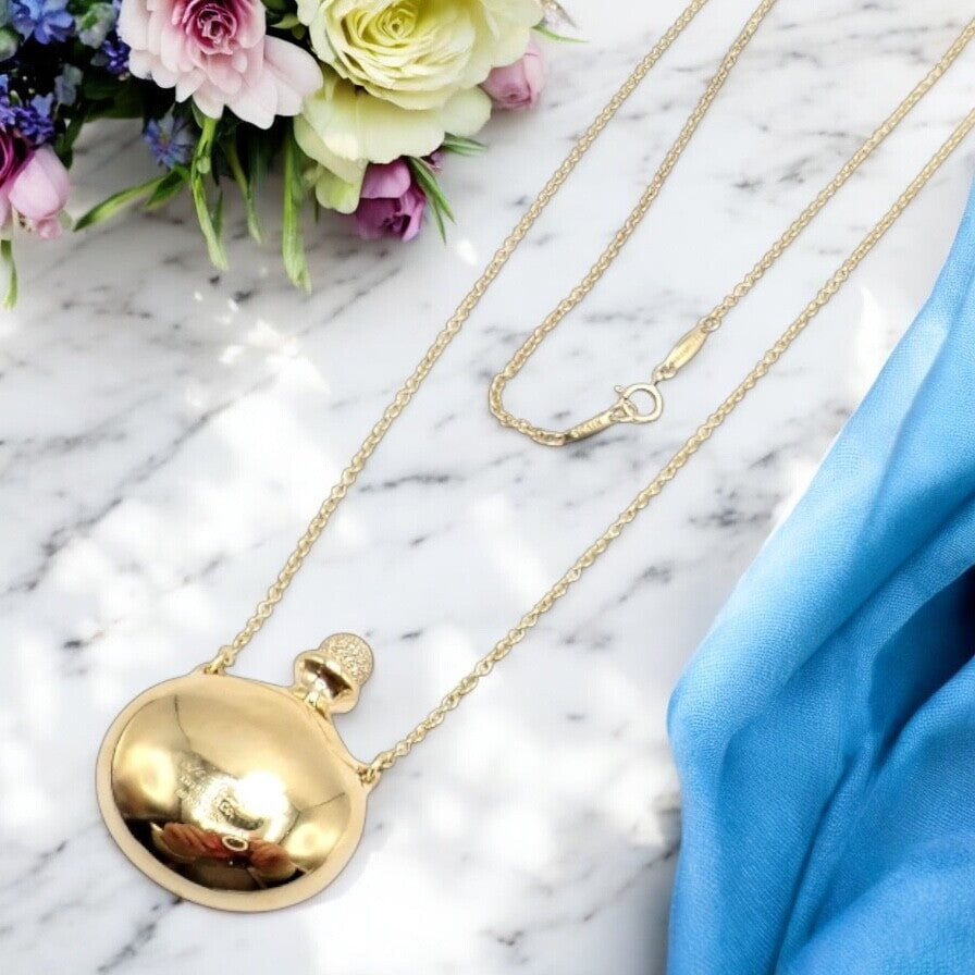 Tiffany & Co. Jewelry & Watches:Fine Jewelry:Necklaces & Pendants Rare! Tiffany & Co Peretti 18k Yellow Gold Diamond Extra Large Bottle Necklace