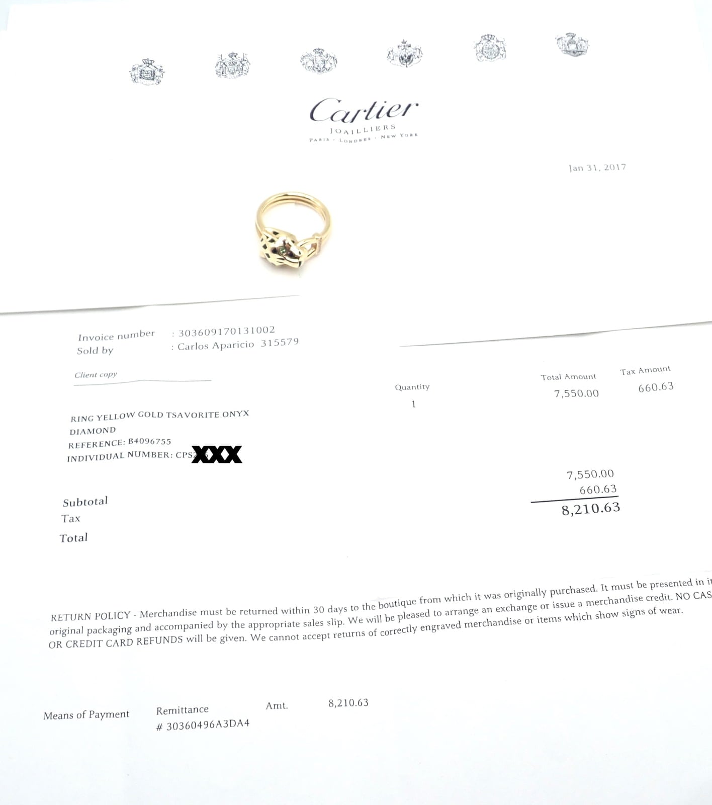 Cartier Jewelry & Watches:Fine Jewelry:Rings Authentic! Cartier Panther Panthere 18k Gold Diamond Lacquer Tsavorite Ring Cert