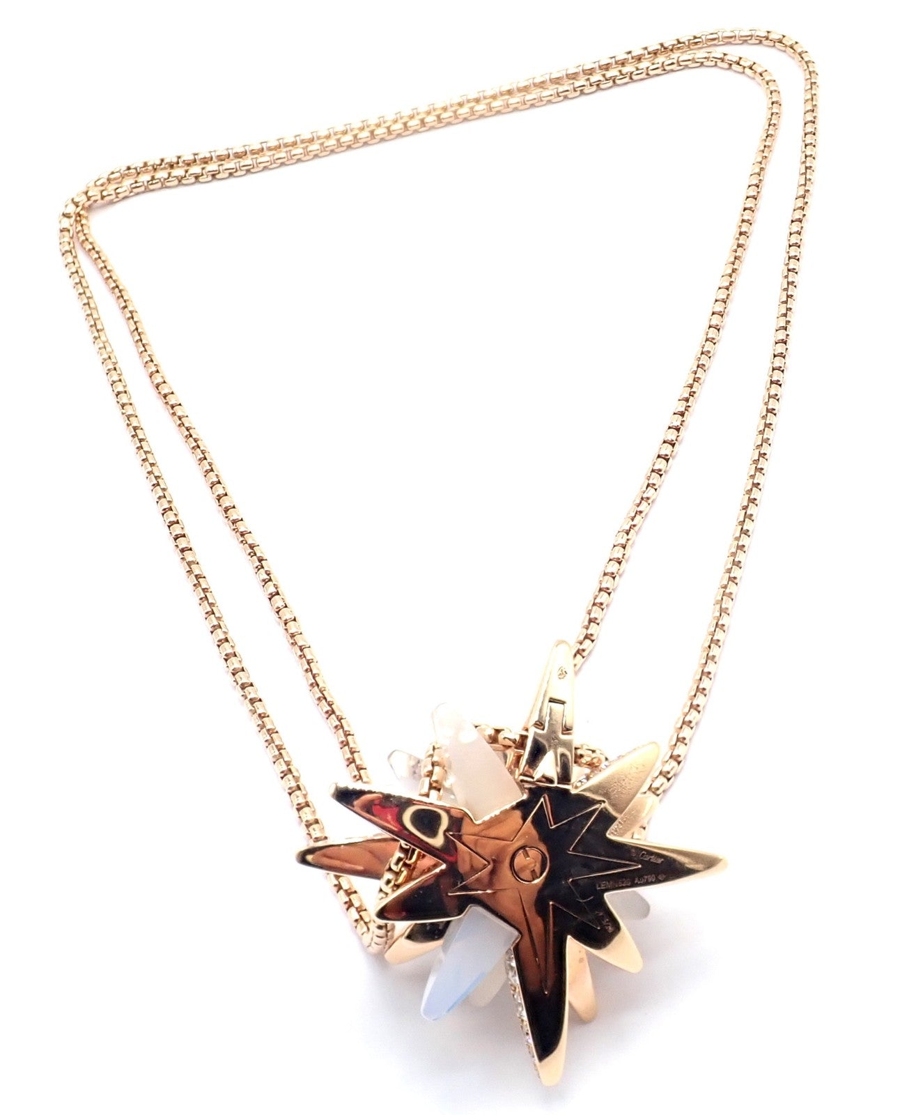 Cartier Jewelry & Watches:Fine Jewelry:Necklaces & Pendants Cartier 18k Rose Gold Lim Edition Diamond MOP Meterore Fractal Pedant Necklace