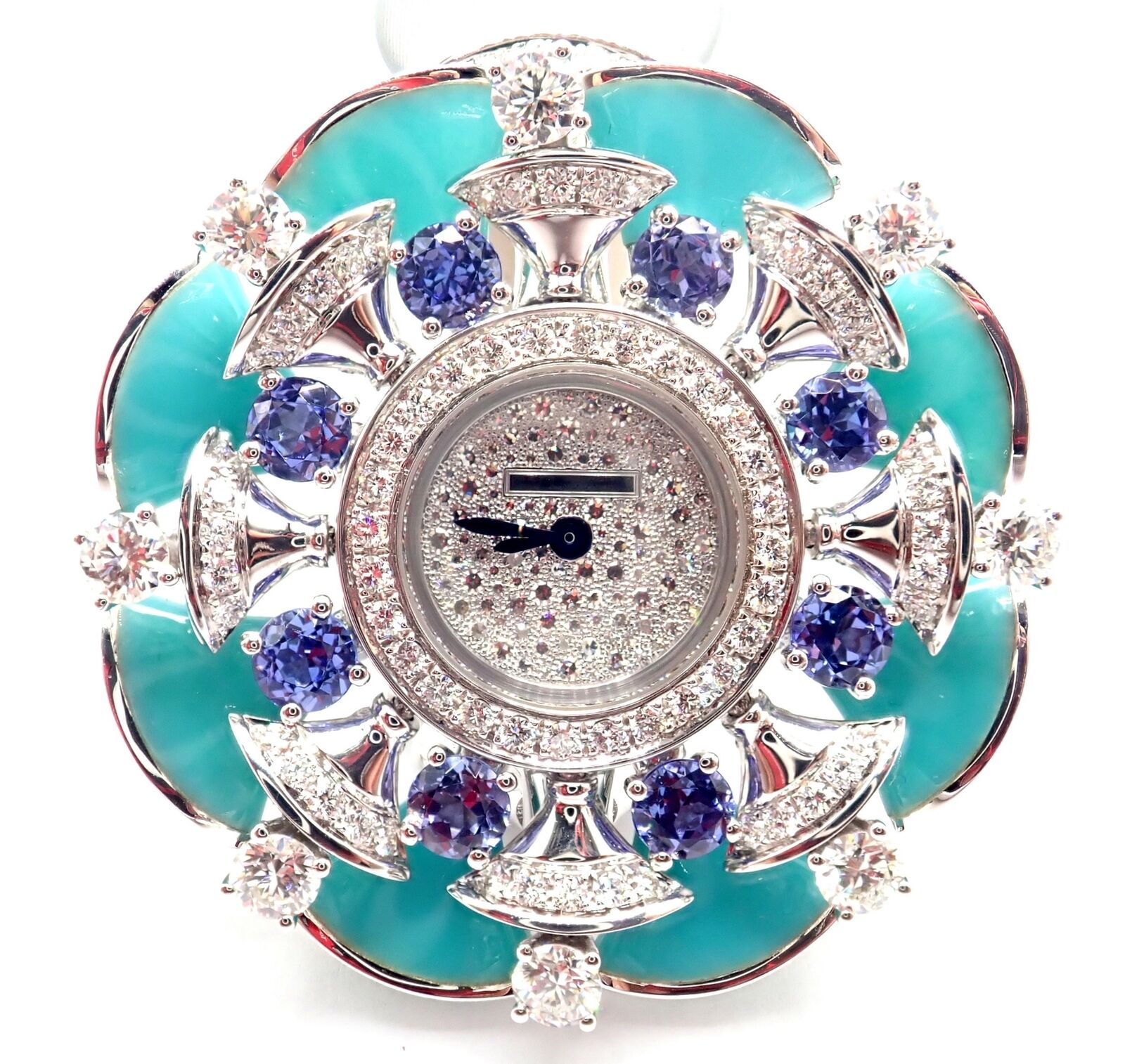 Bulgari Jewelry & Watches:Watches, Parts & Accessories:Watches:Wristwatches Authentic! Bulgari Divas Dream 18k White Gold Diamond Turquoise Tanzanite Watch