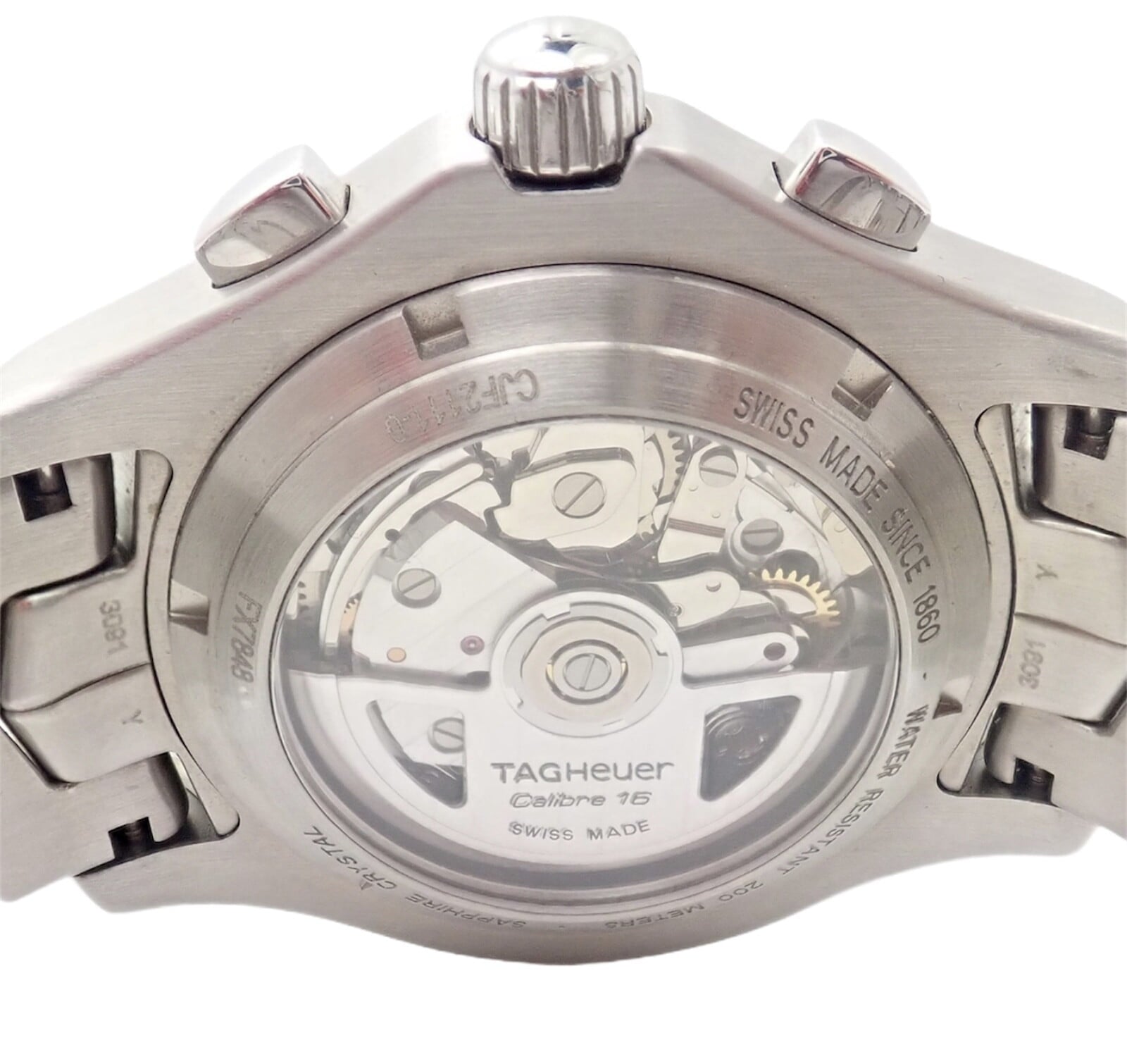 Tag Heuer Jewelry & Watches:Watches, Parts & Accessories:Watches:Wristwatches Authentic Tag Heuer Link Automatic Calibre 16 CJF2111-0 Exhibition Mens Watch