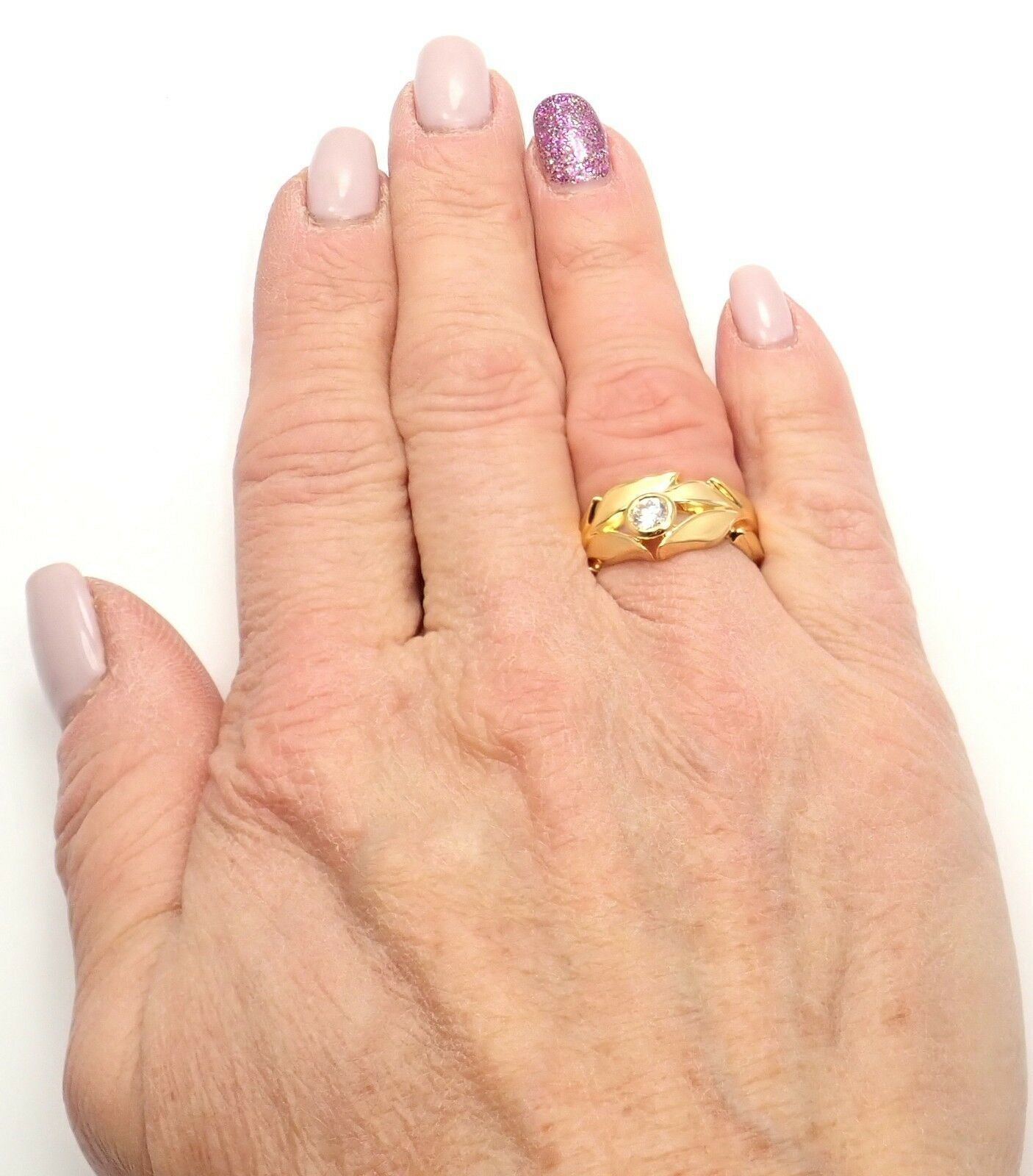 New! Authentic Carrera Y Carrera 18k Mi Princes Greco Roman Diamond Crown Ring | Fortrove