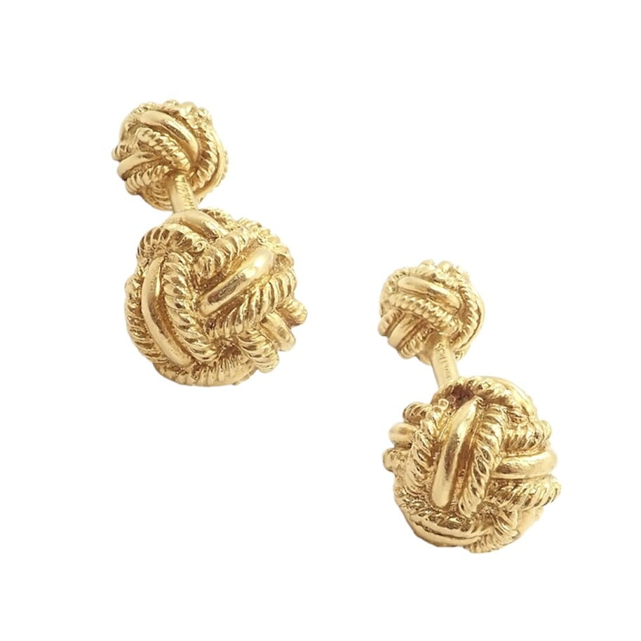 Tiffany & Co. Jewelry & Watches:Men's Jewelry:Cufflinks Rare! Vintage Tiffany & Co. 18k Yellow Gold Schlumberger Rope Knot Cufflinks