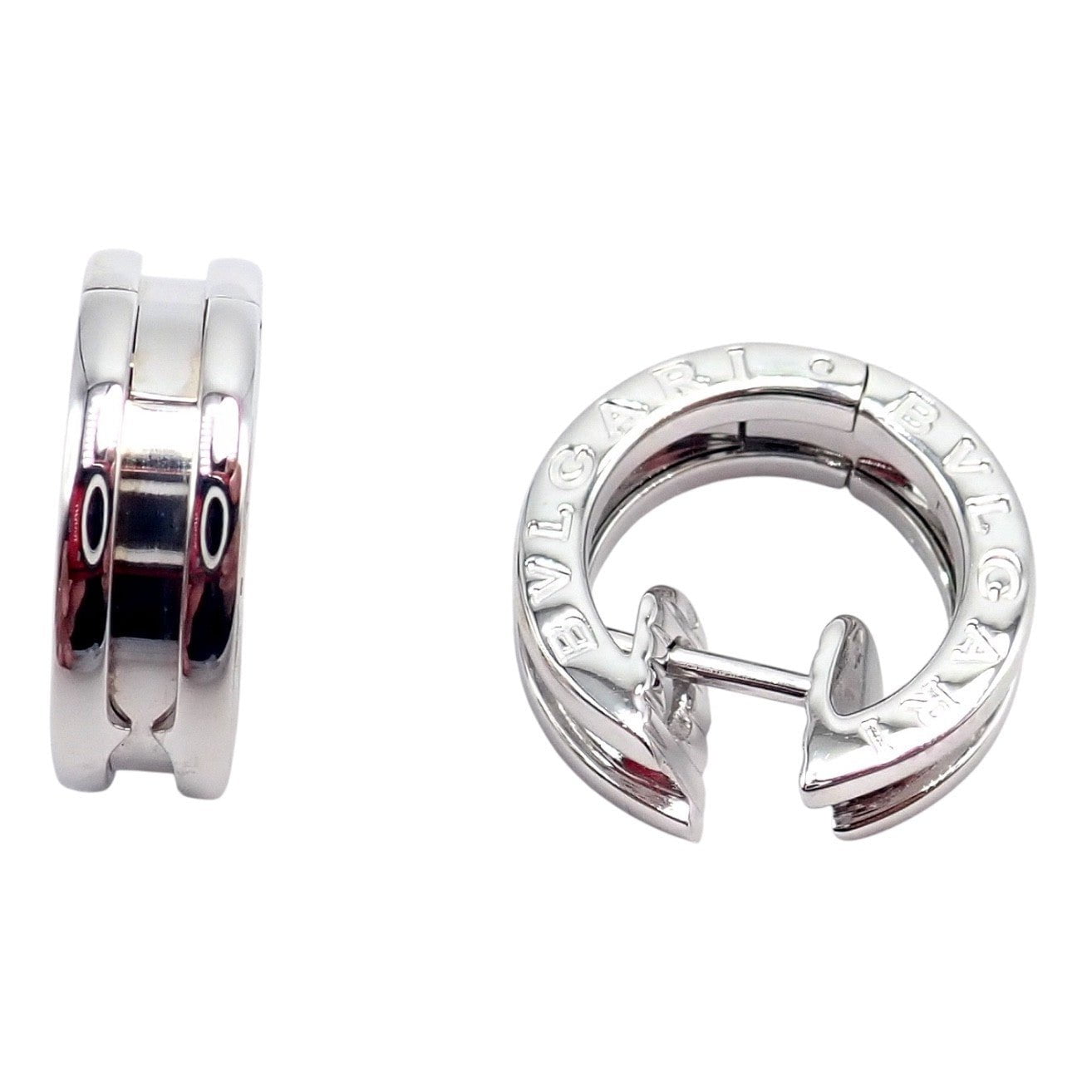 Bulgari Jewelry & Watches:Fine Jewelry:Earrings Authentic! Vintage BULGARI BULGARI B.Zero1 18k White Gold Earrings