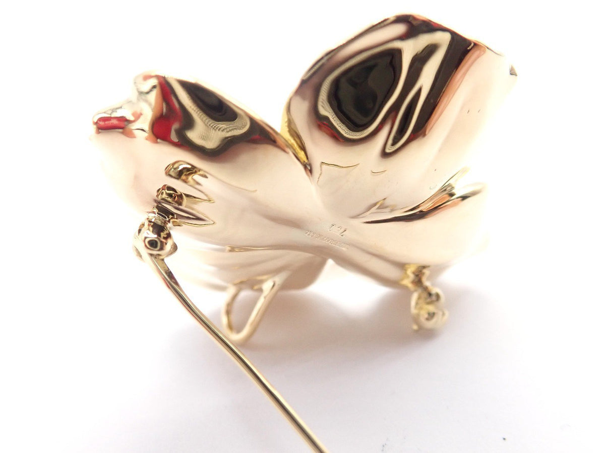 Tiffany & Co. Jewelry & Watches:Fine Jewelry:Brooches & Pins Authentic! Tiffany & Co Dogwood 18k Yellow Gold Diamond Pin Brooch Pendant