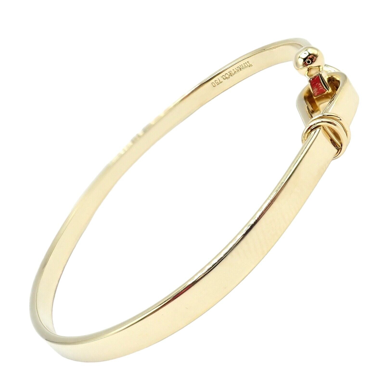 Tiffany & Co. Jewelry & Watches:Fine Jewelry:Bracelets & Charms Authentic! Tiffany & Co. 18k Yellow Gold Hook Eye Bangle Bracelet