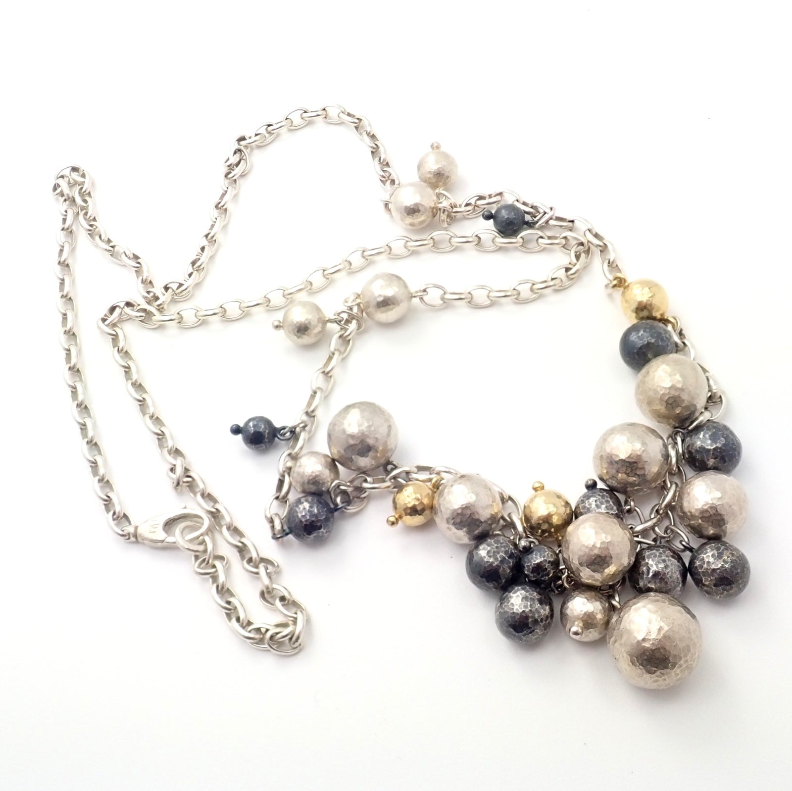 Authentic Gurhan 24k Yellow Gold Sterling Silver Long Caviar Bead Necklace 31" | Fortrove