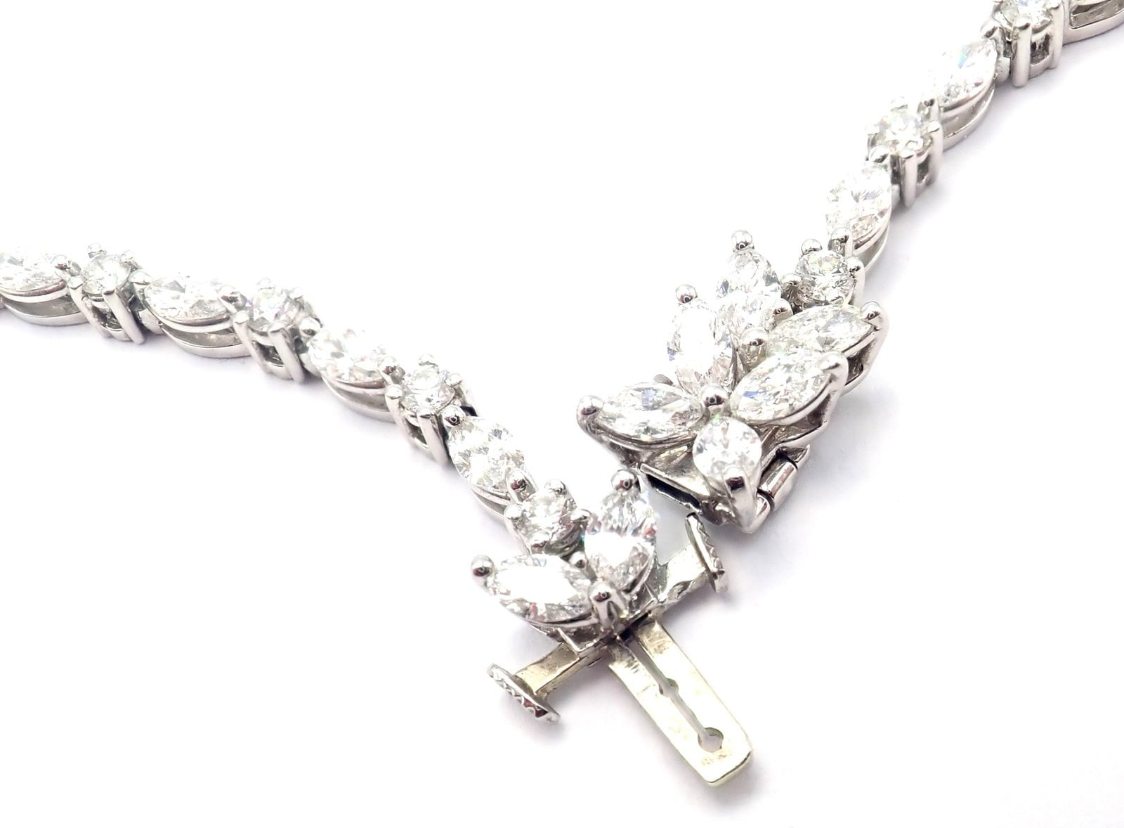 Tiffany & Co. Jewelry & Watches:Fine Jewelry:Necklaces & Pendants Tiffany & Co Victoria Platinum 15.92ct Diamond Mixed Cluster Necklace Paper