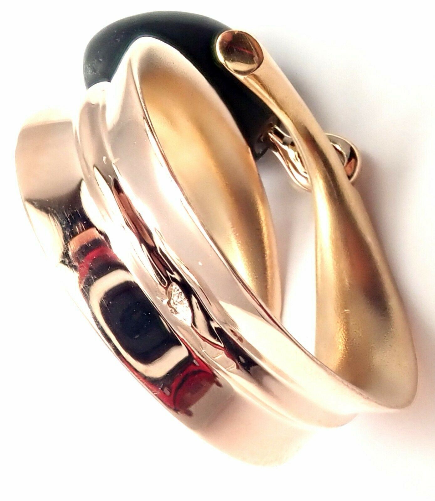 HERMÈS Jewelry & Watches:Fine Jewelry:Rings Rare! Authentic Hermes Olive 18k Rose Gold Wood Band Ring