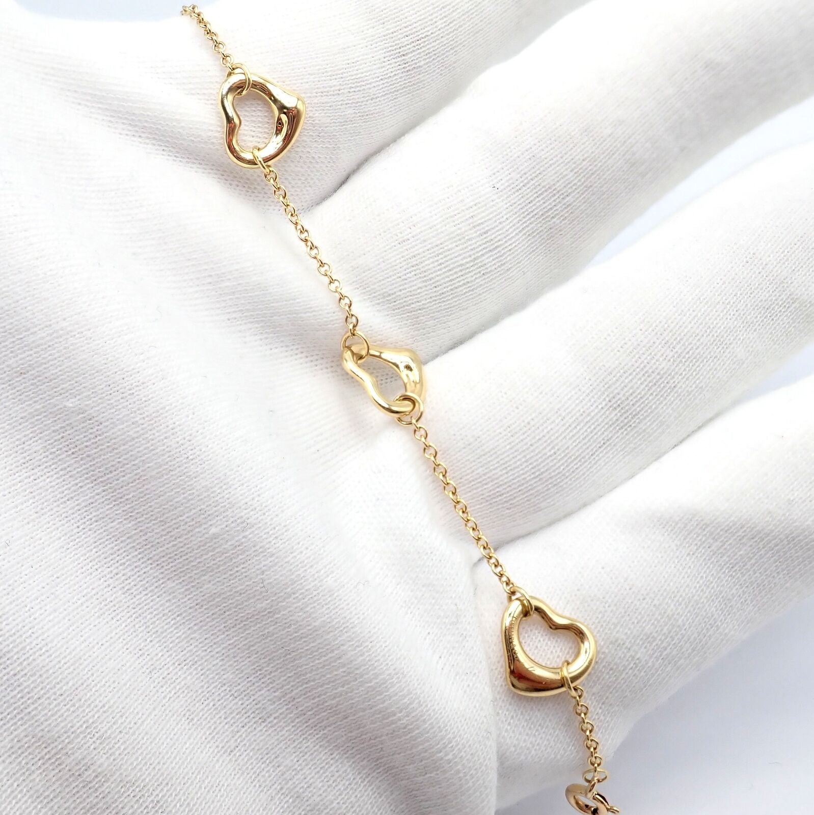 Vintage Tiffany & Co. 18k Yellow Gold Peretti 5 Loving Heart Bracelet | Fortrove