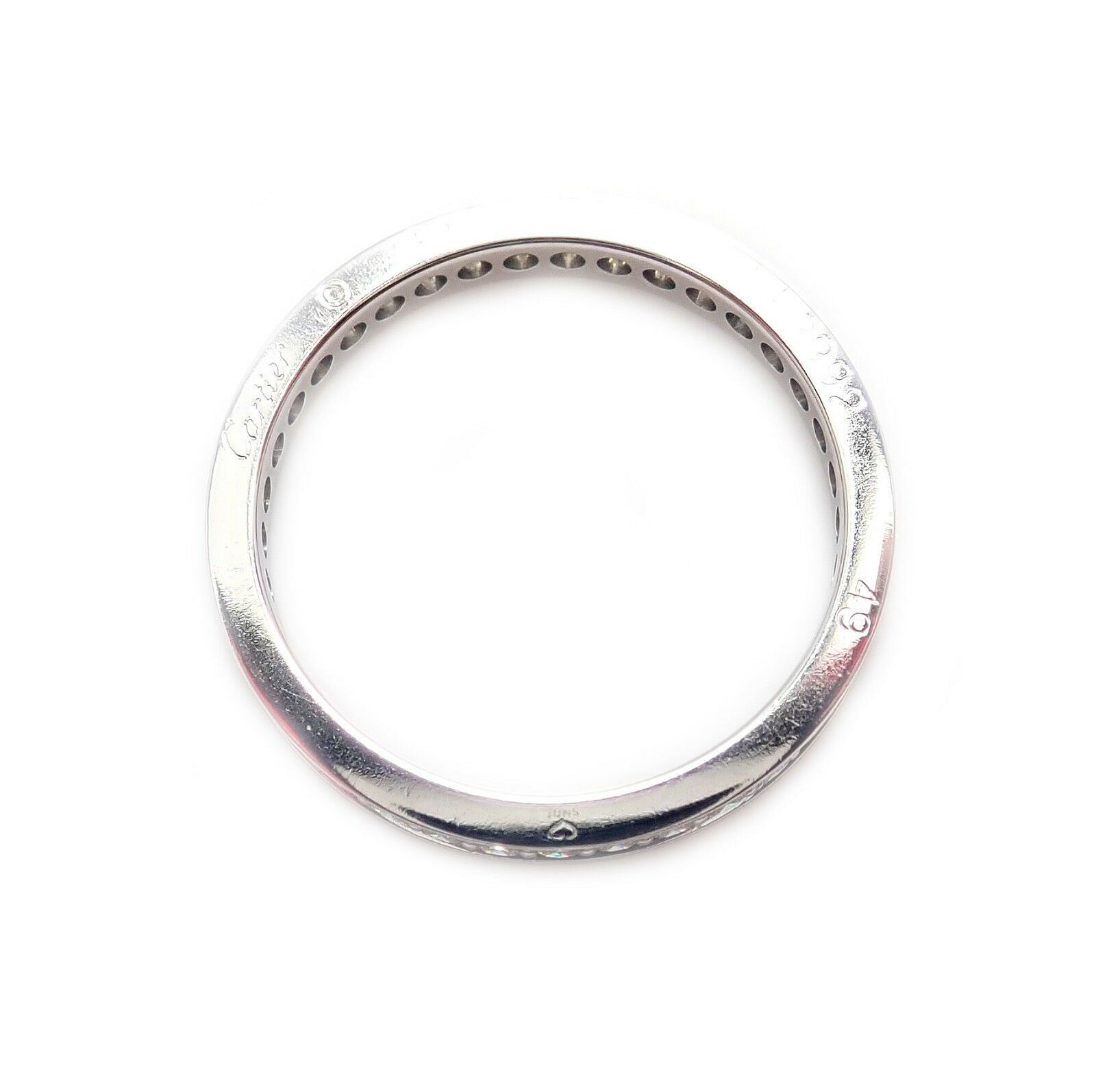 Cartier Jewelry & Watches:Fine Jewelry:Rings Authentic! Cartier Platinum Diamond 0.70ctw Eternity Band Ring Sz EU 49 US 5