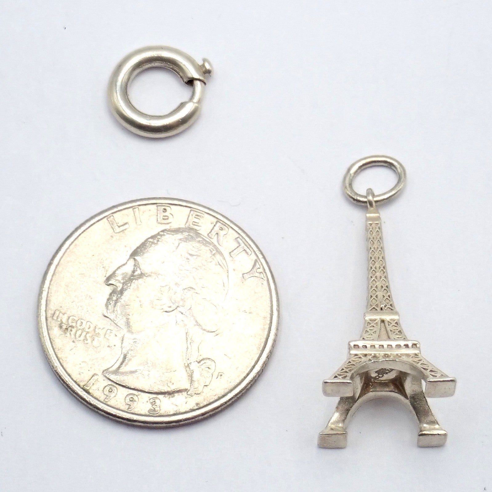 Tiffany & Co. Silver Eiffel Tower Paris France Charm Pendant +