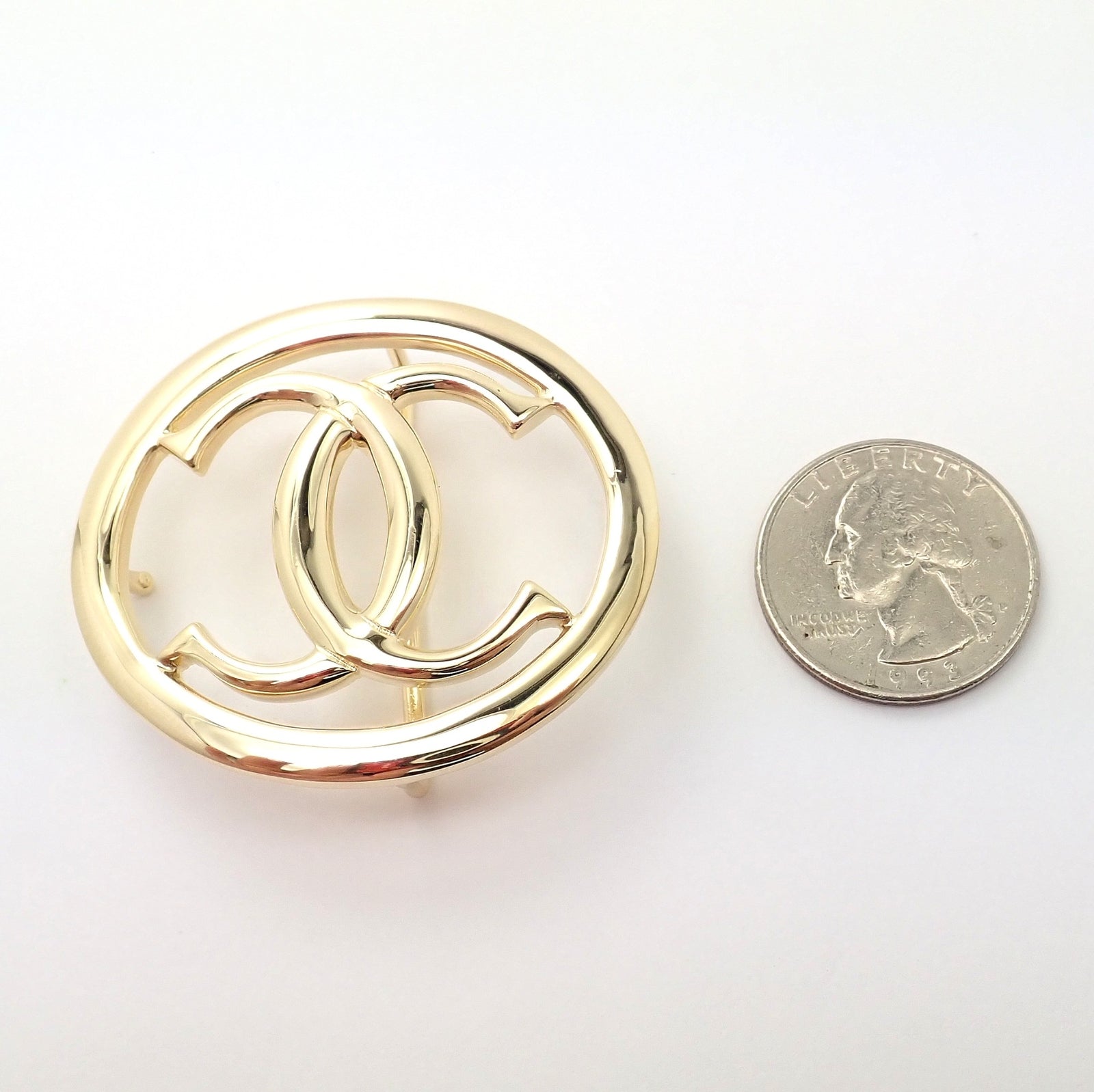 Cartier Clothing, Shoes & Accessories:Women:Women's Accessories:Belt Buckles Rare! Cartier 18k Yellow Gold Signature Classic Large Double C Belt Buckle