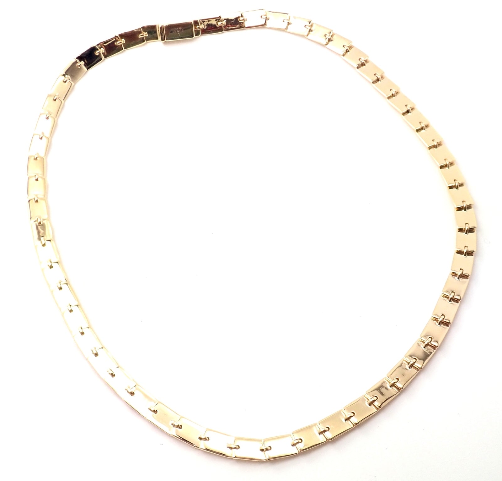 Rare! Authentic Gucci 18k Yellow Gold Diamond Tennis Necklace | Fortrove