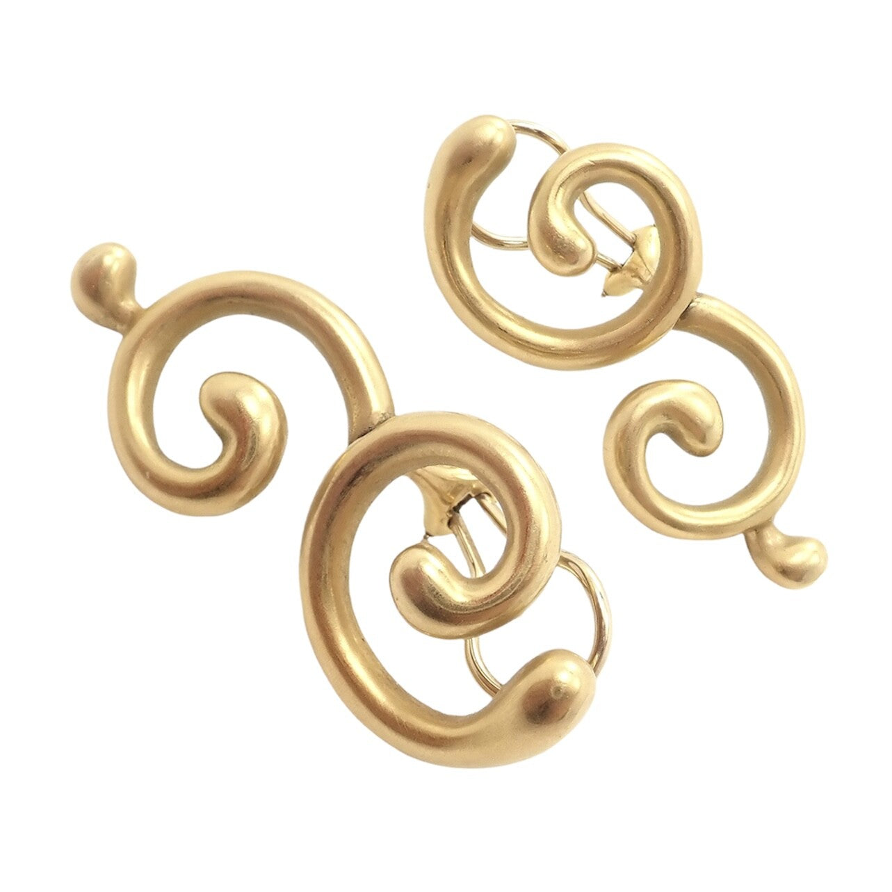 Rare! Authentic Vintage Angela Cummings 18k Yellow Gold Curl Earrings | Fortrove
