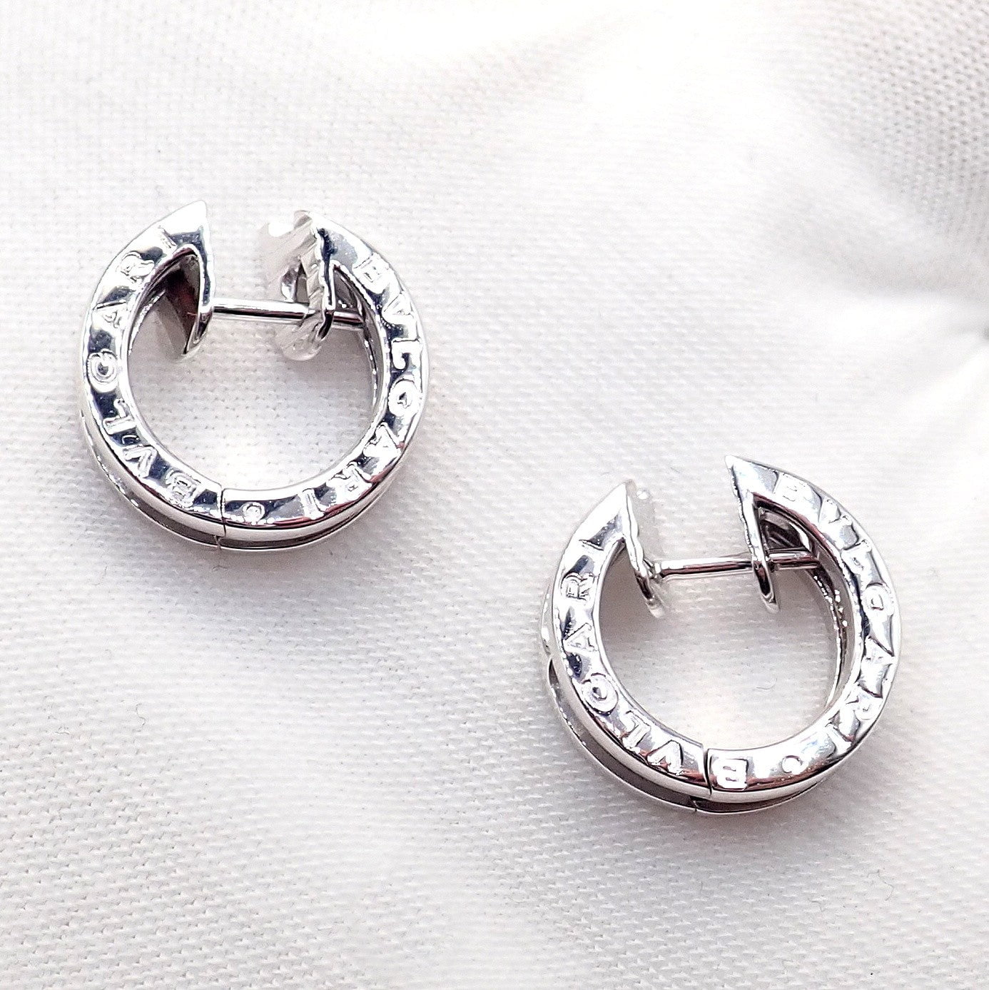Bulgari Jewelry & Watches:Fine Jewelry:Earrings Authentic! Vintage BULGARI BULGARI B.Zero1 18k White Gold Earrings