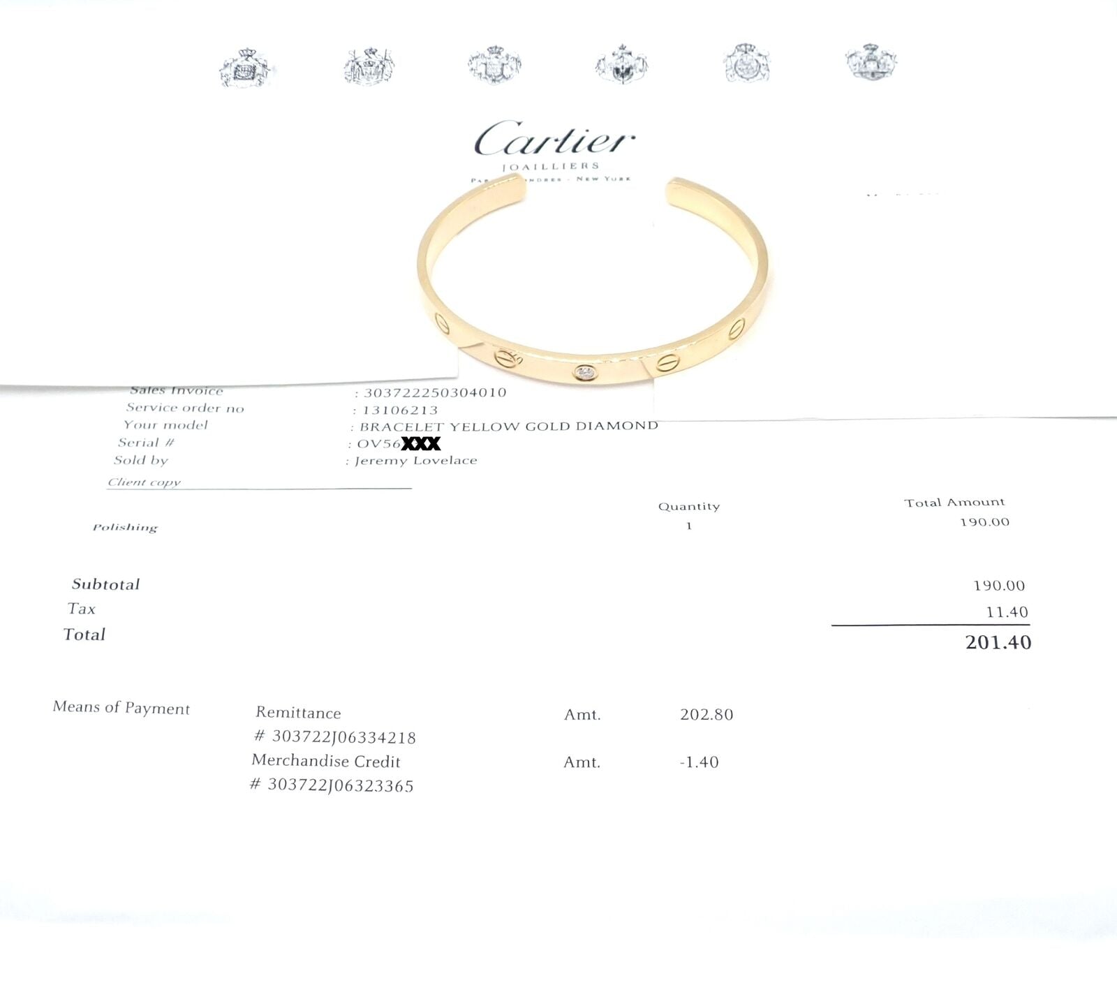 Cartier Jewelry & Watches:Fine Jewelry:Bracelets & Charms Authentic! Cartier 18k Yellow Gold Diamond Love Cuff Open Bracelet Size 17