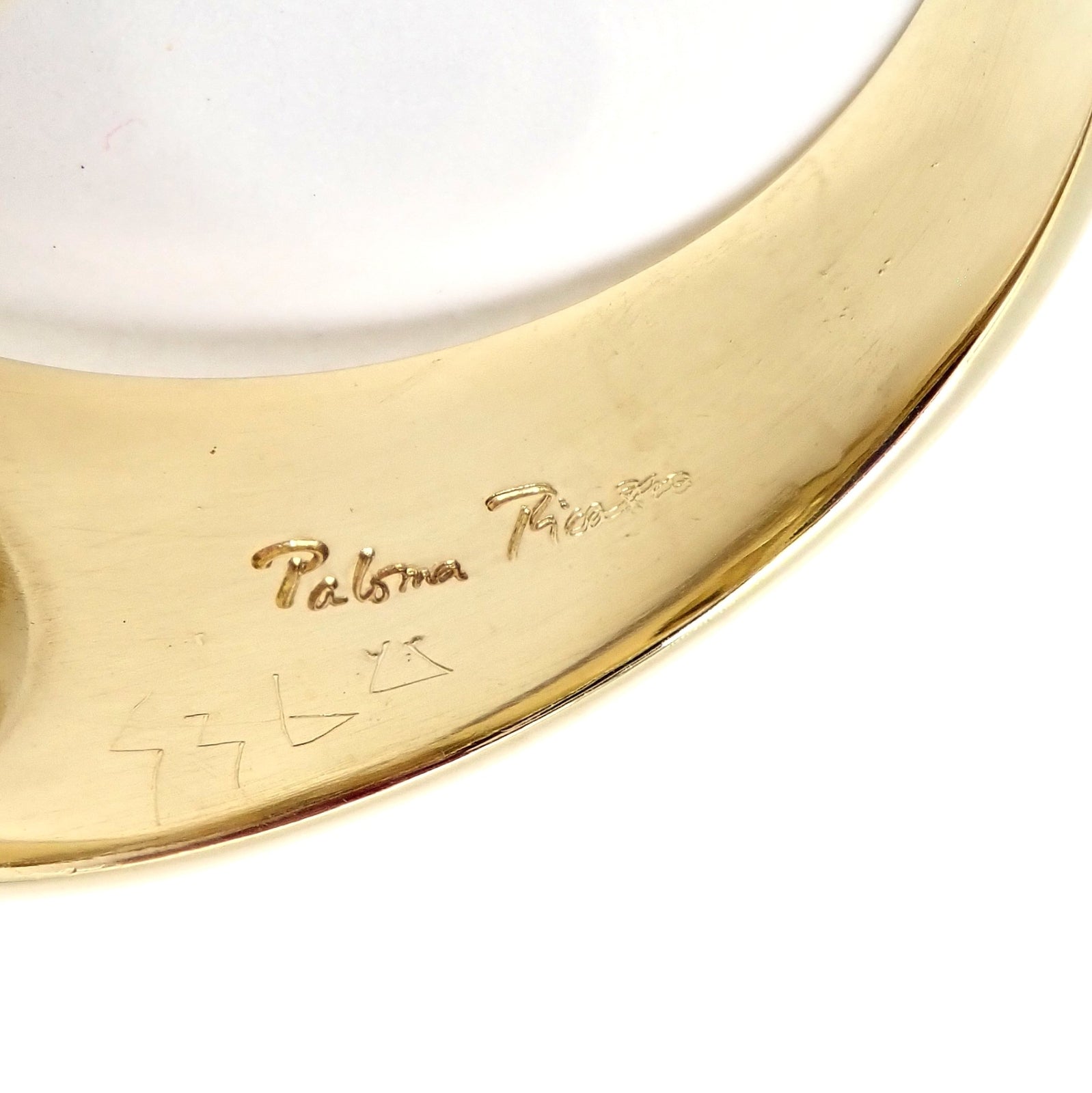 Authentic! Tiffany & Co Paloma Picasso 18k Yellow Gold Large Lapis Oval Ring | Fortrove