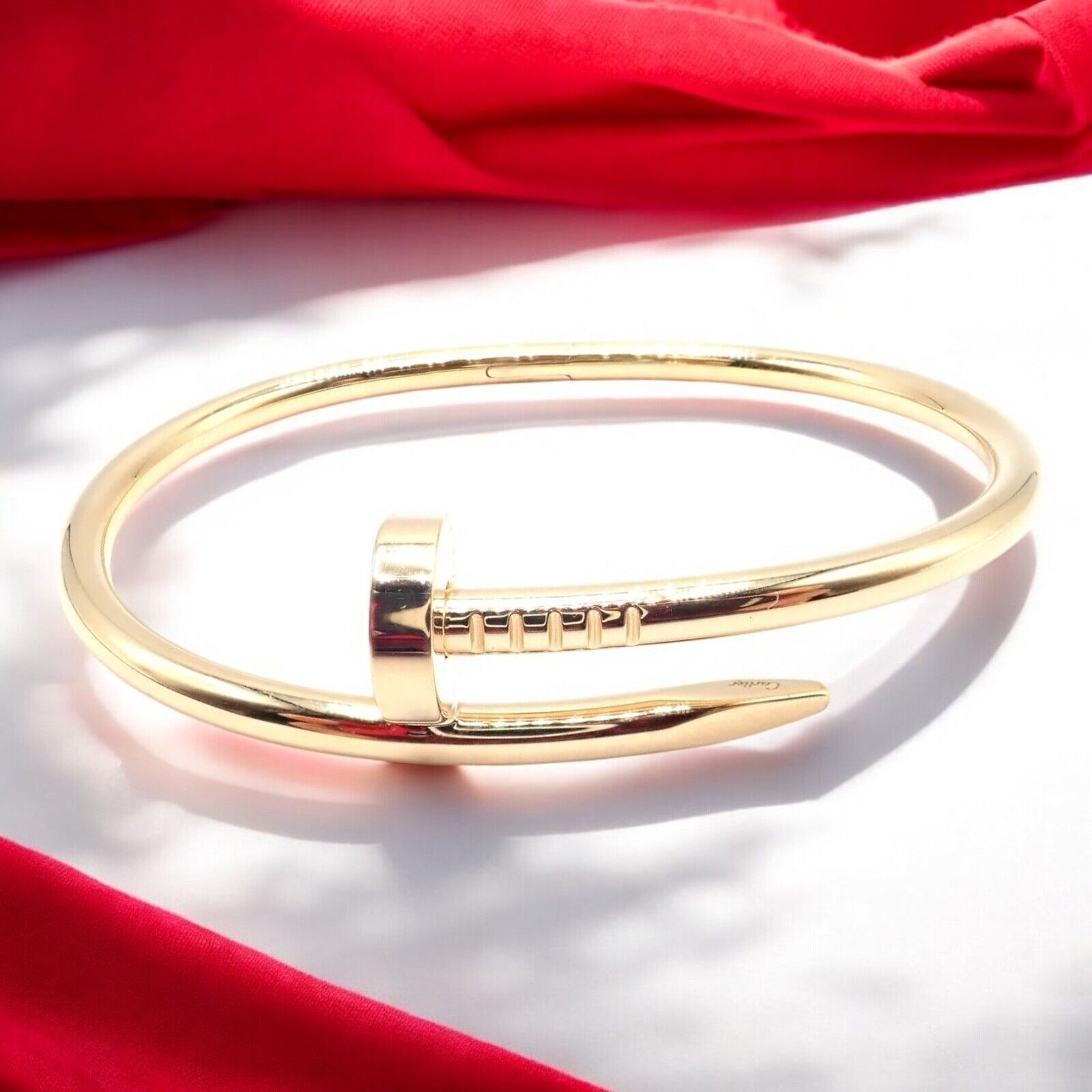 Cartier Juste un Clou Nail 18k Yellow Gold Bangle Bracelet Size 17 Paper | Fortrove