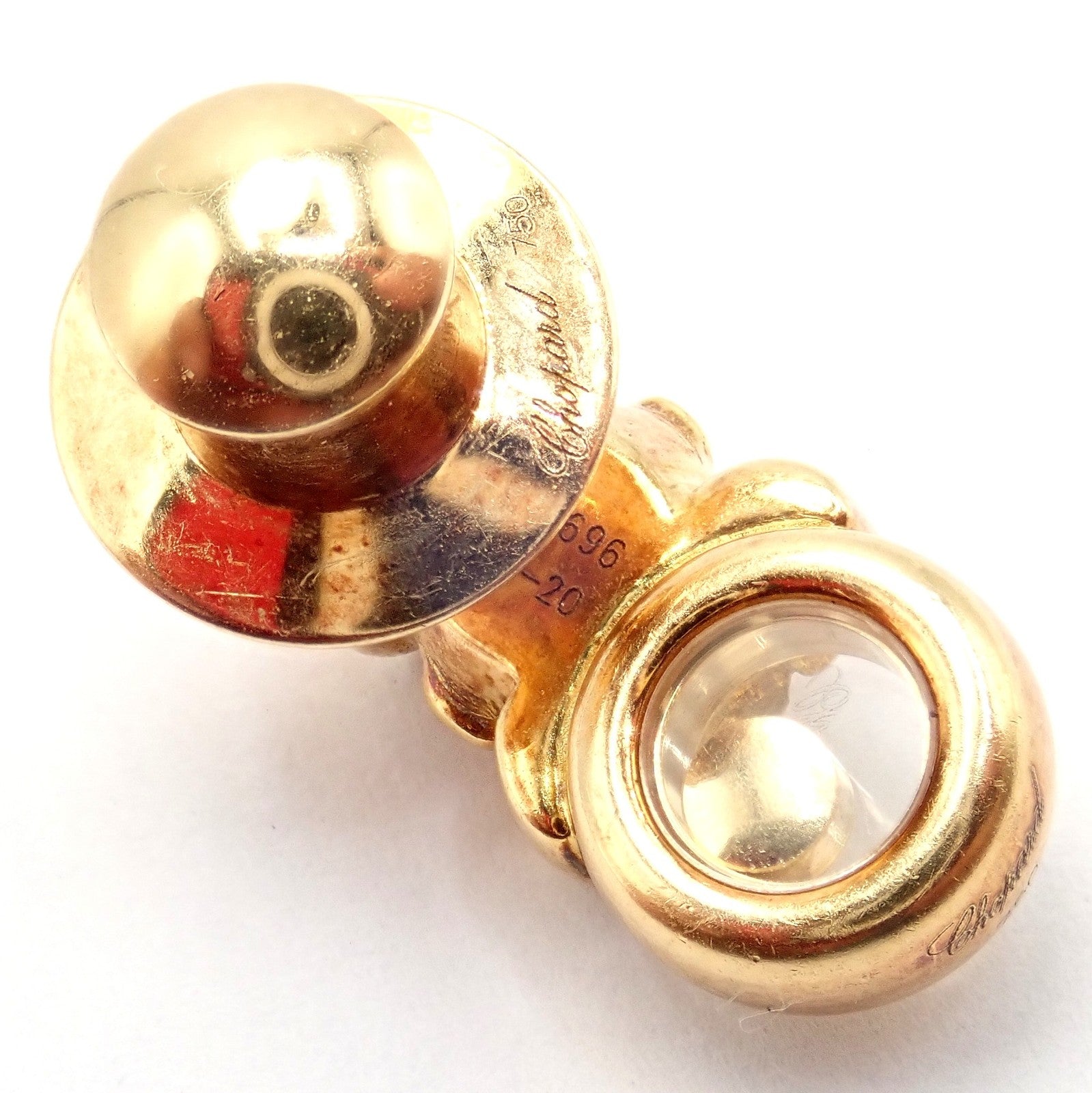 Authentic! Chopard 18k Yellow Gold Clown Happy Diamond Ruby Sapphire Pin Brooch | Fortrove