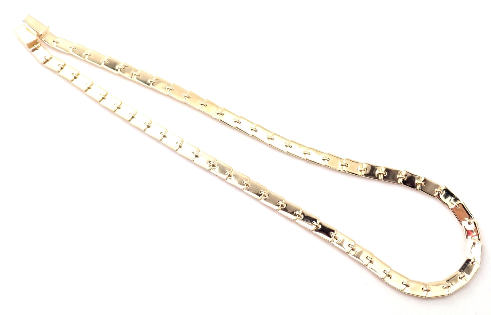 Rare! Authentic Gucci 18k Yellow Gold Diamond Tennis Necklace | Fortrove