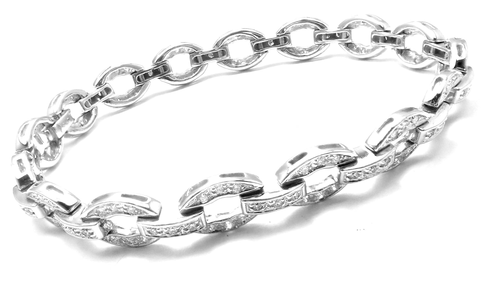 Damiani Jewelry & Watches:Fine Jewelry:Bracelets & Charms Authentic! Damiani 18k White Gold Diamond Link Tennis Bracelet