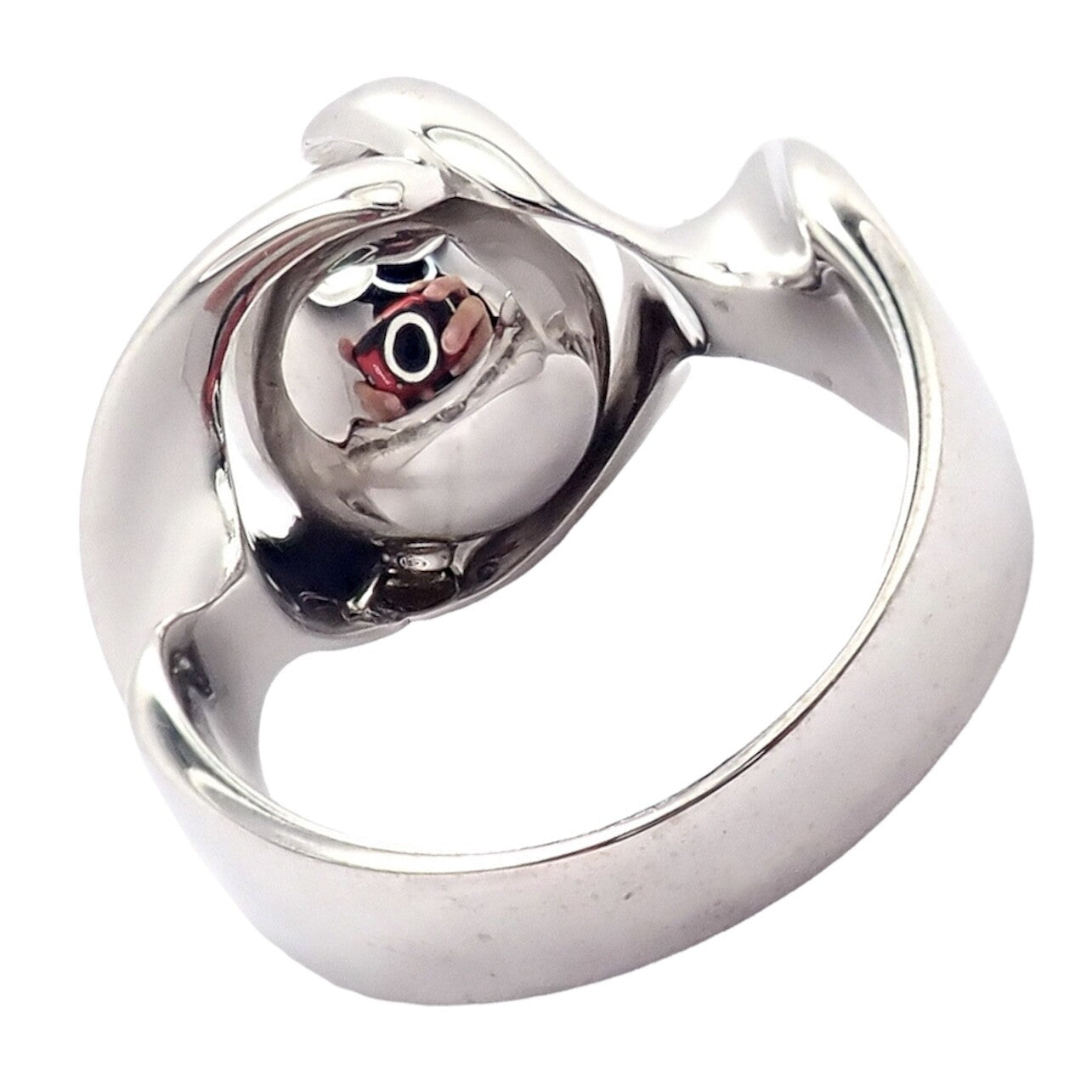 Marina B Jewelry & Watches:Fine Jewelry:Rings Authentic! Marina B 18k White Gold Rolling Ball Globe Ring Sz 7