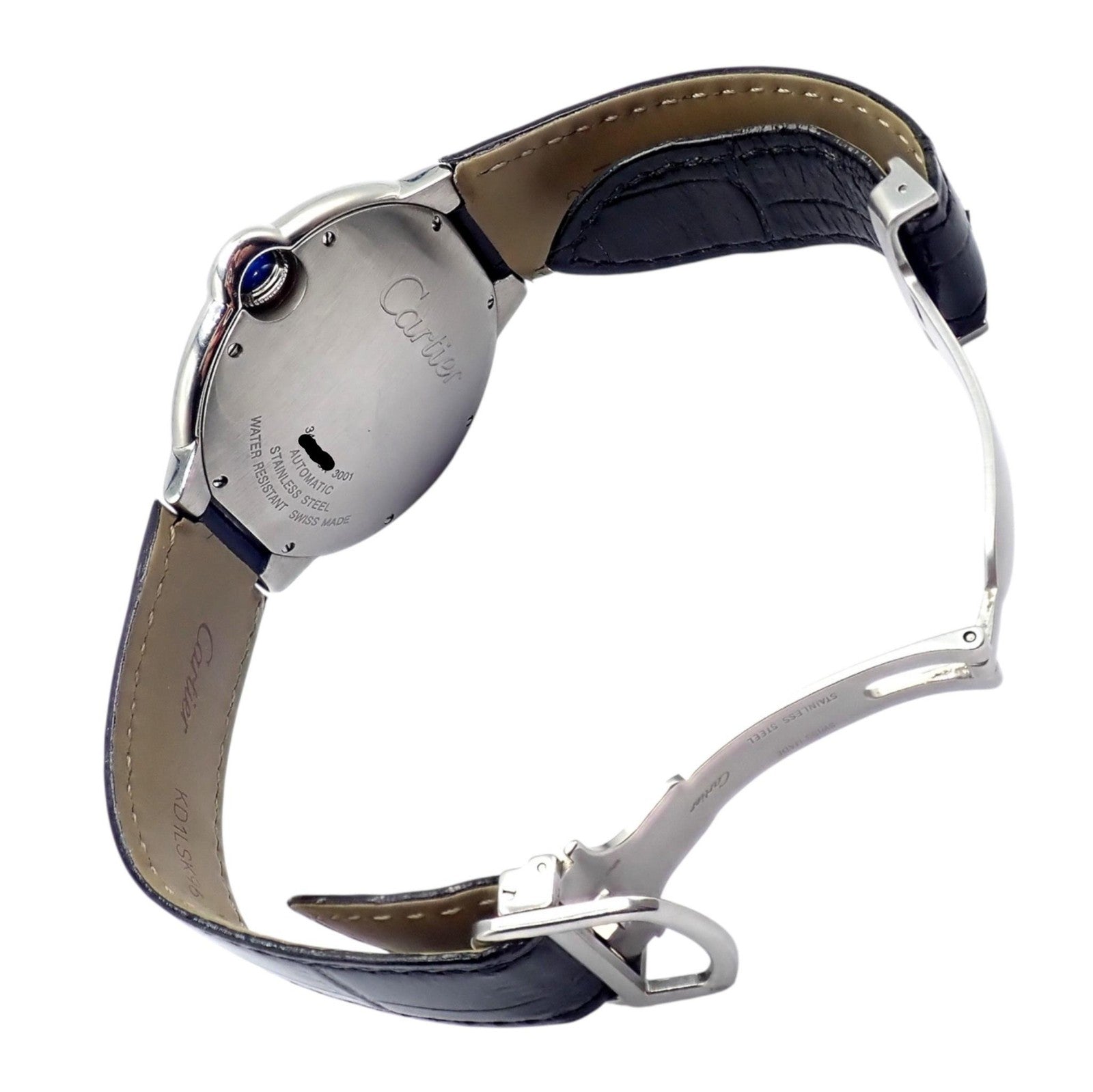 Cartier Stainless Steel Ballon Bleu Custom Diamond Enamel Automatic Watch 3001 | Fortrove