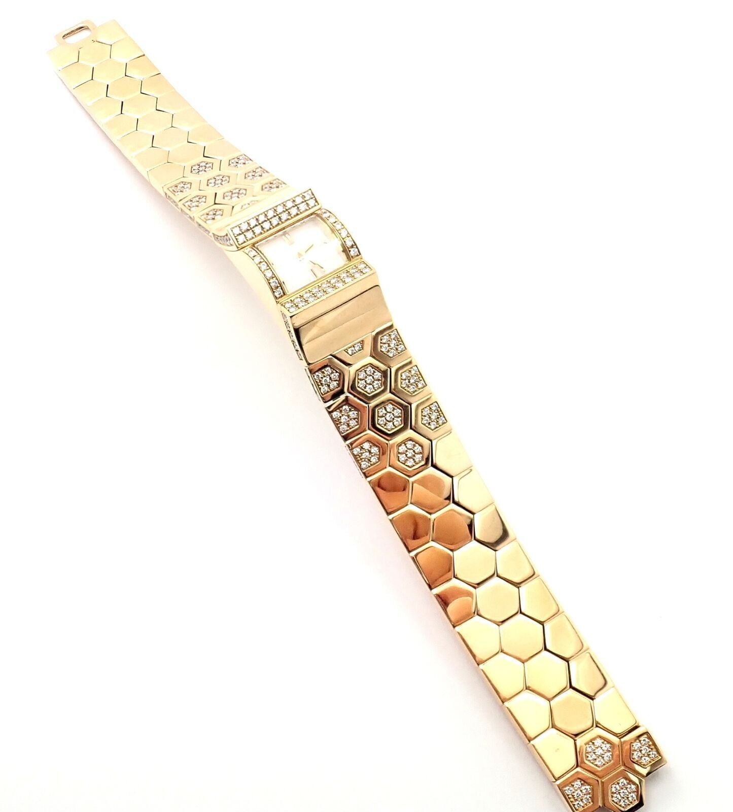 Authentic! Van Cleef & Arpels Ludo Swann 18k Yellow Gold Diamond Watch Papers | Fortrove
