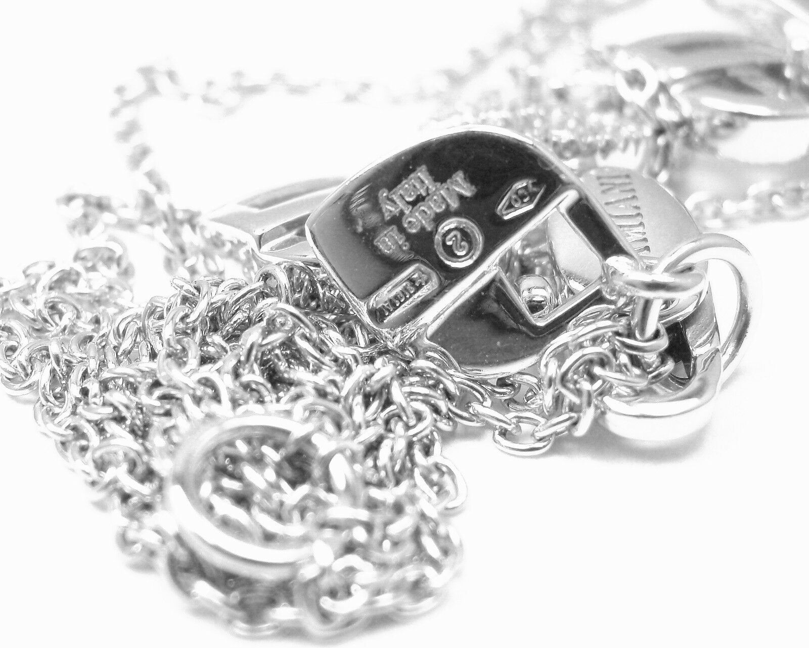 Authentic Damiani 18k White Gold Diamond Drop Necklace | Fortrove