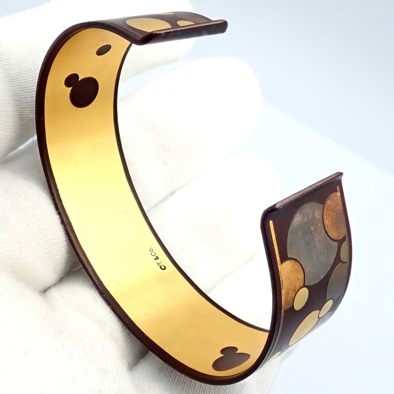 Rare! Vintage Tiffany & Co. Angela Cummings Black Iron 24k Gold Cuff Bracelet | Fortrove