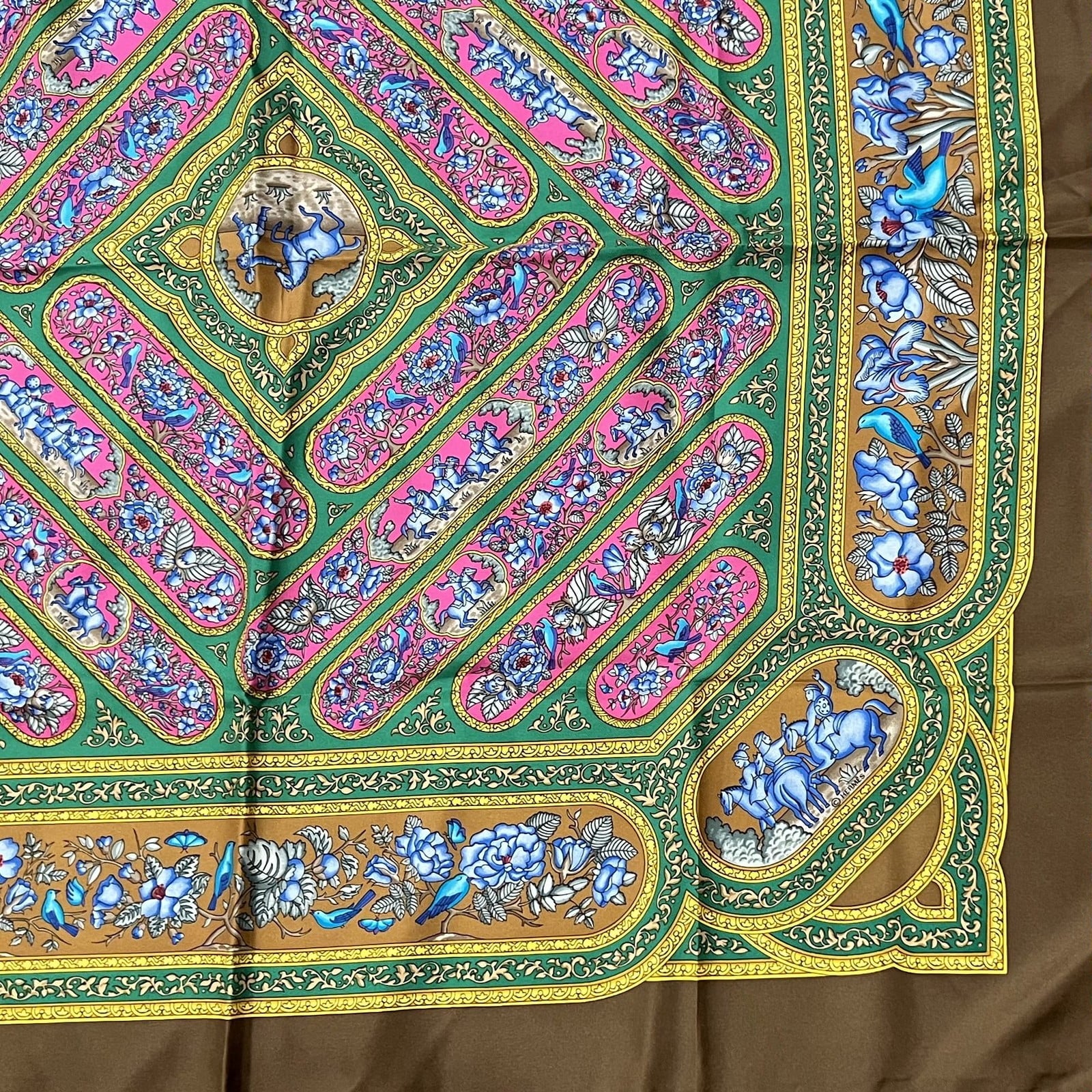 Hermes Clothing, Shoes & Accessories:Women:Women's Accessories:Scarves & Wraps Authentic Hermes Qalamdan 90 cm Silk Scarf