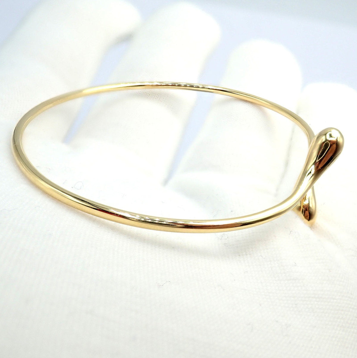 Tiffany & Co. Jewelry & Watches:Fine Jewelry:Bracelets & Charms Vintage! Tiffany & Co Peretti 18k Yellow Gold Double Teardrop Bangle Bracelet