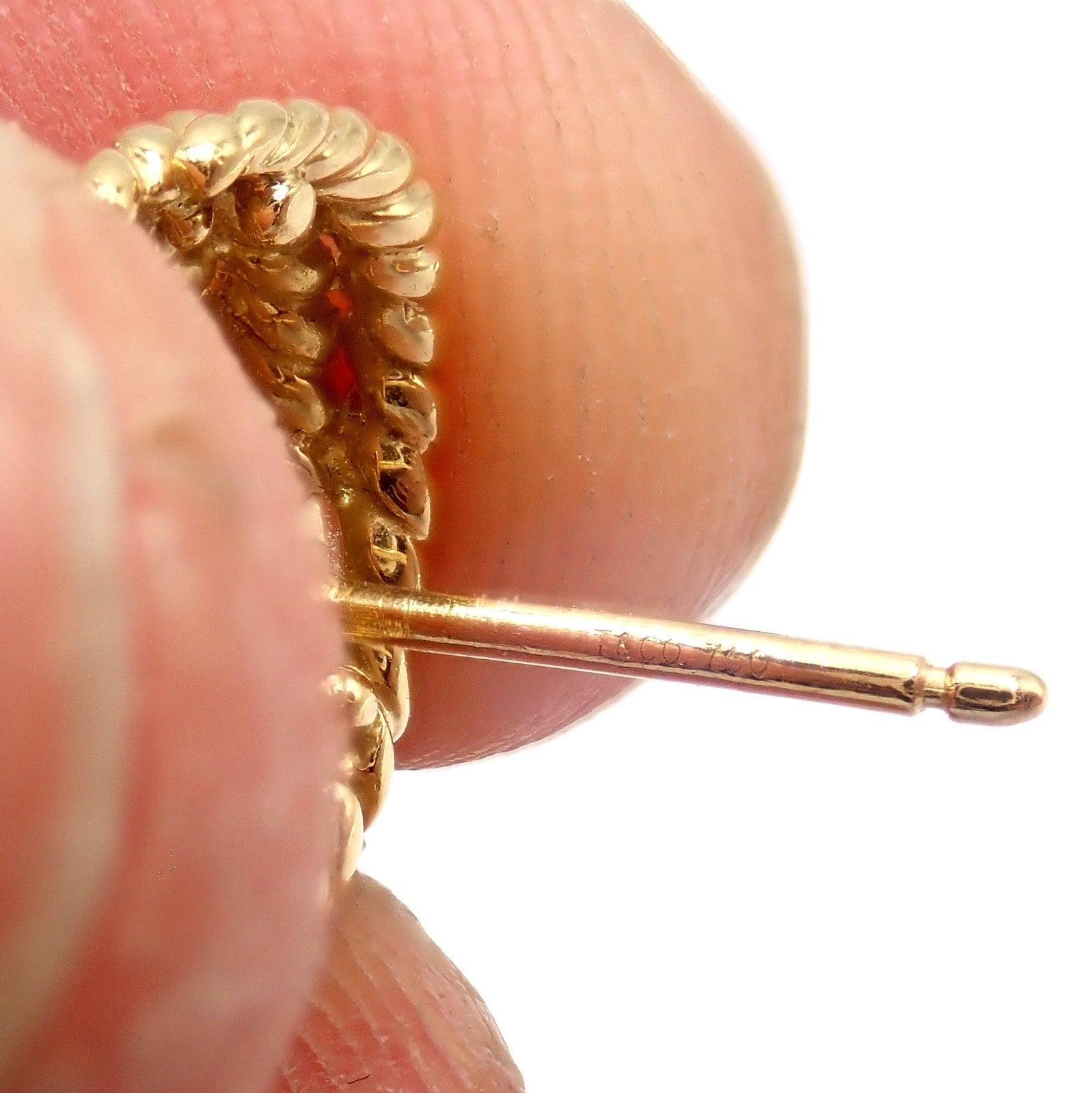 Authentic! Tiffany & Co 18k Yellow Gold Rope Coil Vintage Stud Earrings | Fortrove