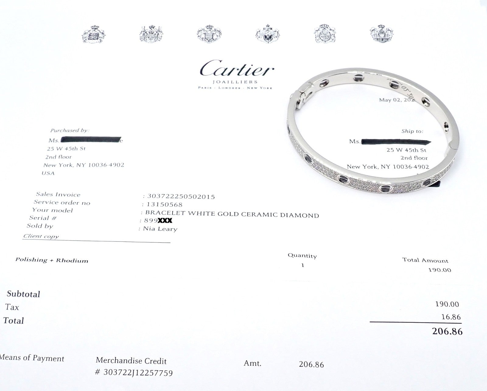 Authentic! Cartier Love 18k White Gold Diamond Pave Ceramic Bracelet Sz 18 Paper | Fortrove