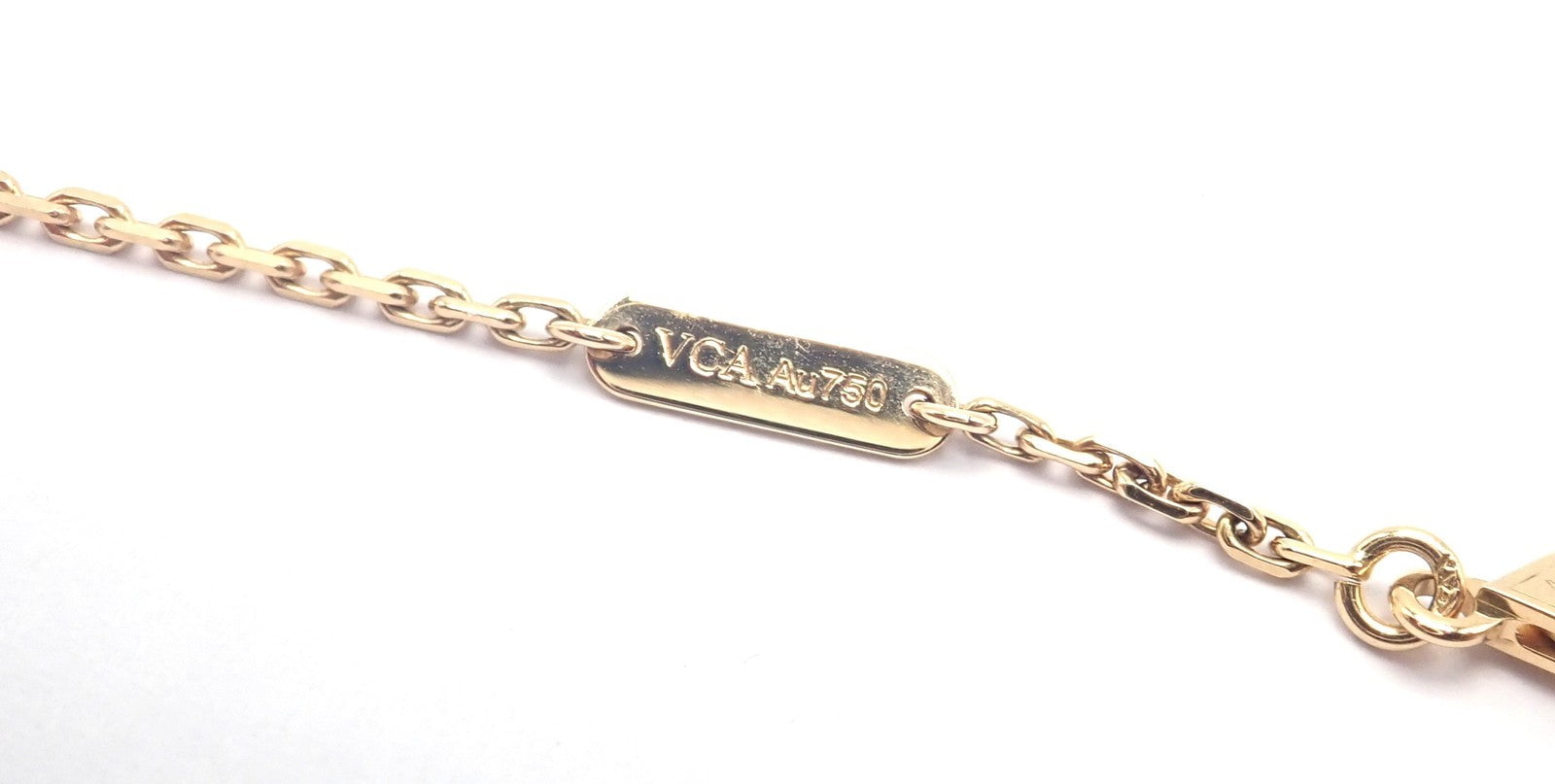 Van Cleef & Arpels 18k Gold Magic Alhambra Carnelian Motif Long Necklace Cert | Fortrove