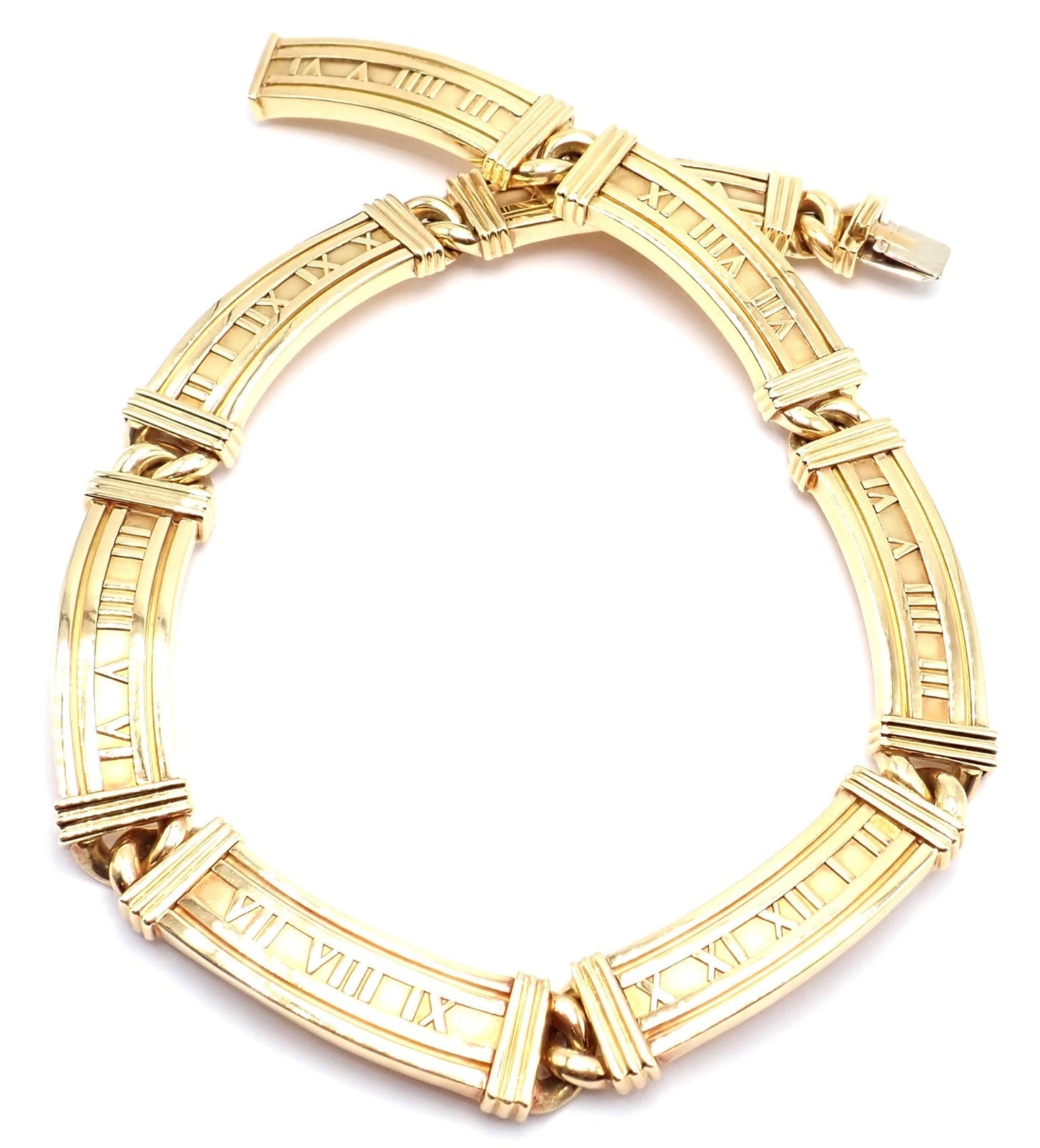 Tiffany & Co. Jewelry & Watches:Fine Jewelry:Necklaces & Pendants Vintage! Authentic Tiffany & Co Atlas 18k Yellow Gold Link Collar Necklace 1995
