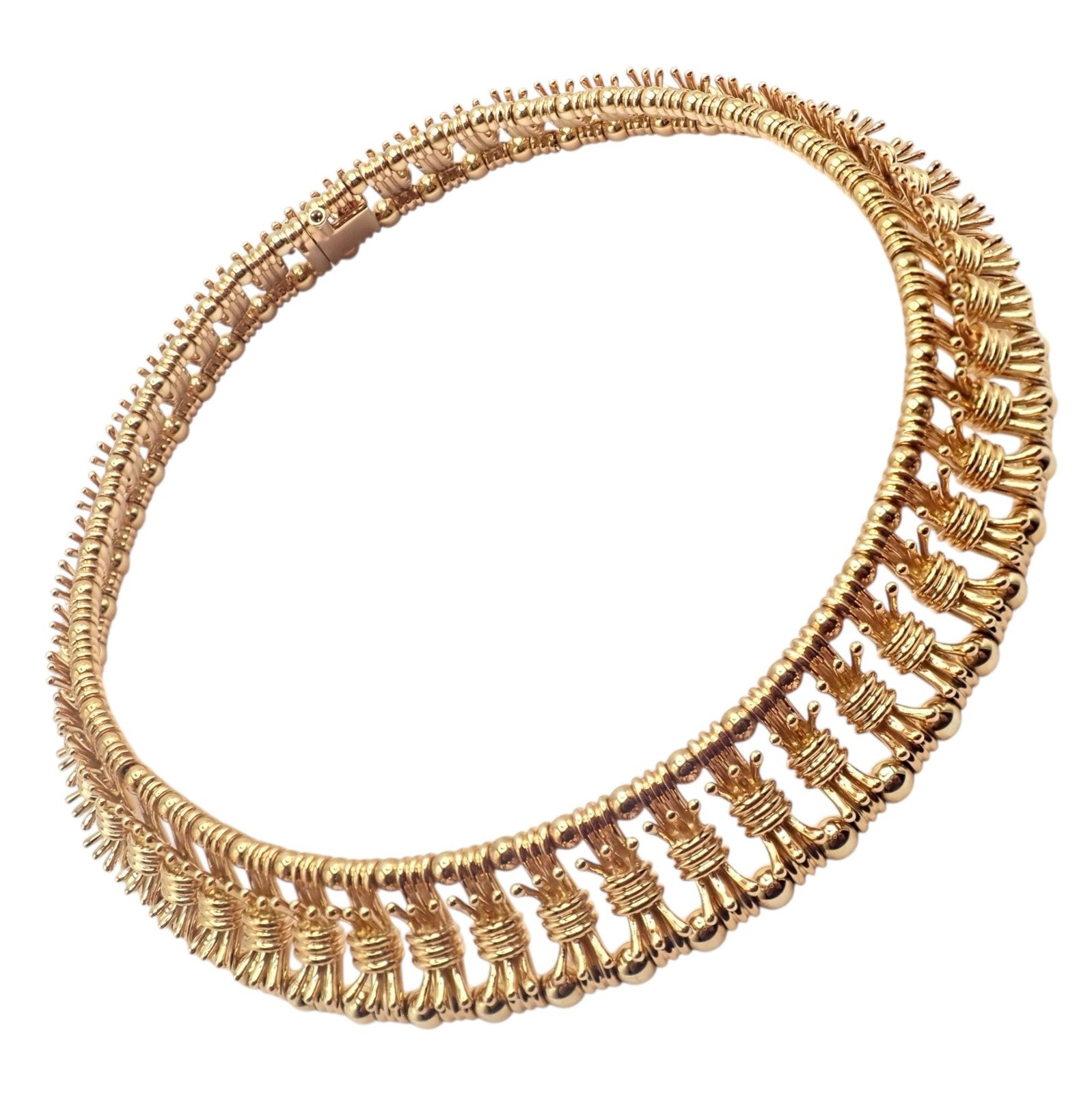 Authentic Tiffany & Co Schlumberger 18k Yellow Gold Fancy Bowtie Collar Necklace | Fortrove