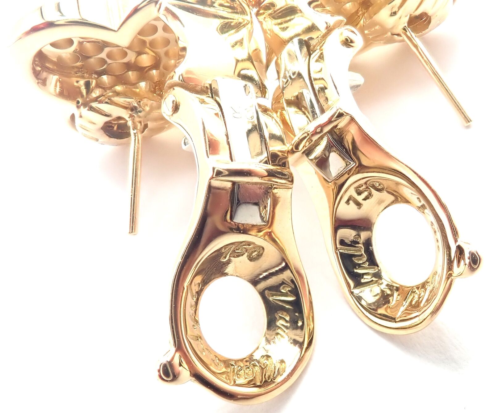 Van Cleef & Arpels Jewelry & Watches:Fine Jewelry:Earrings Authentic! Van Cleef & Arpels 18k Yellow Gold Diamond Pure Alhambra Earrings