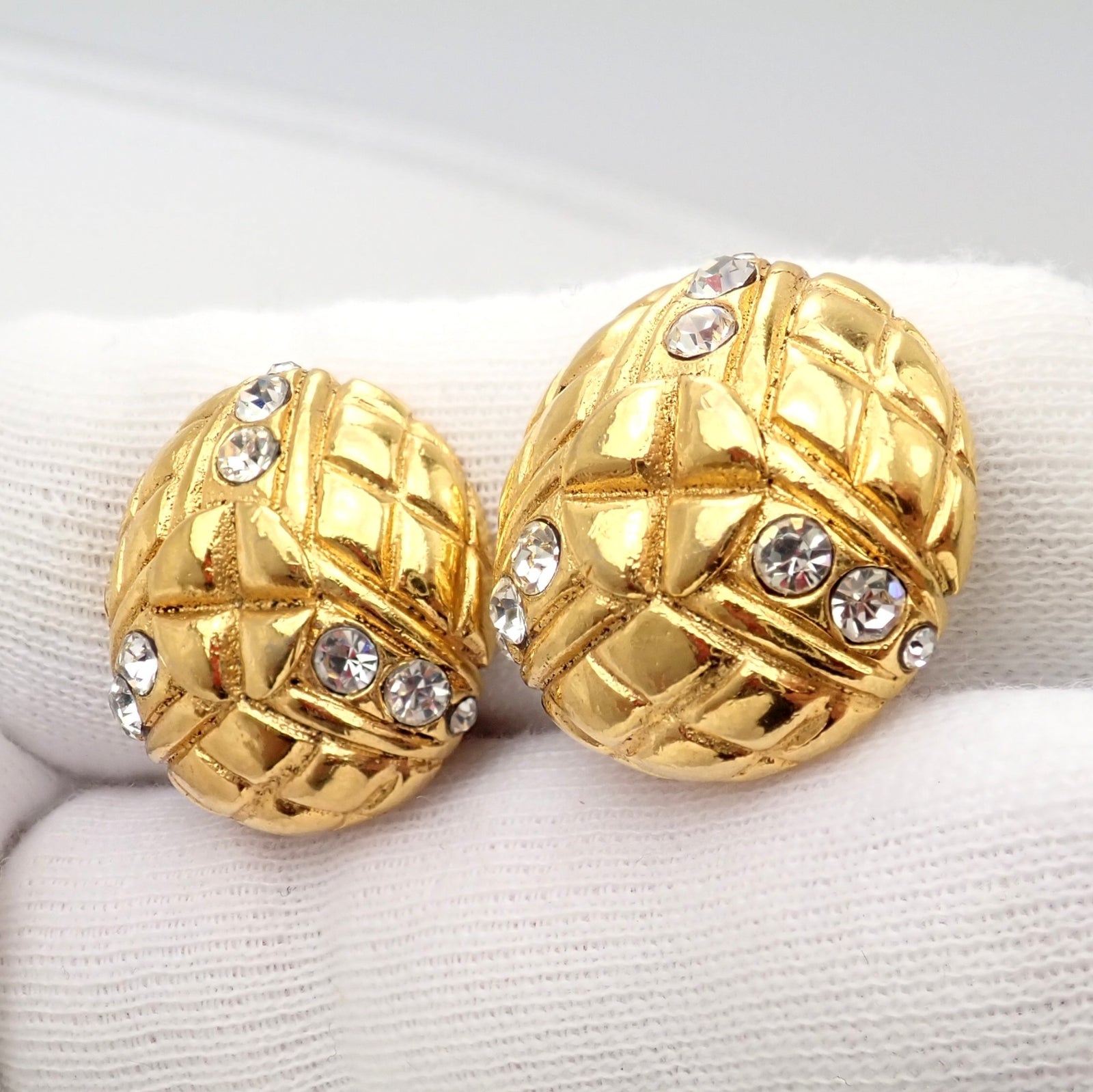 Chanel Jewelry & Watches:Vintage & Antique Jewelry:Earrings Rare! Vintage Chanel Paris France Crystal Earrings 1970's